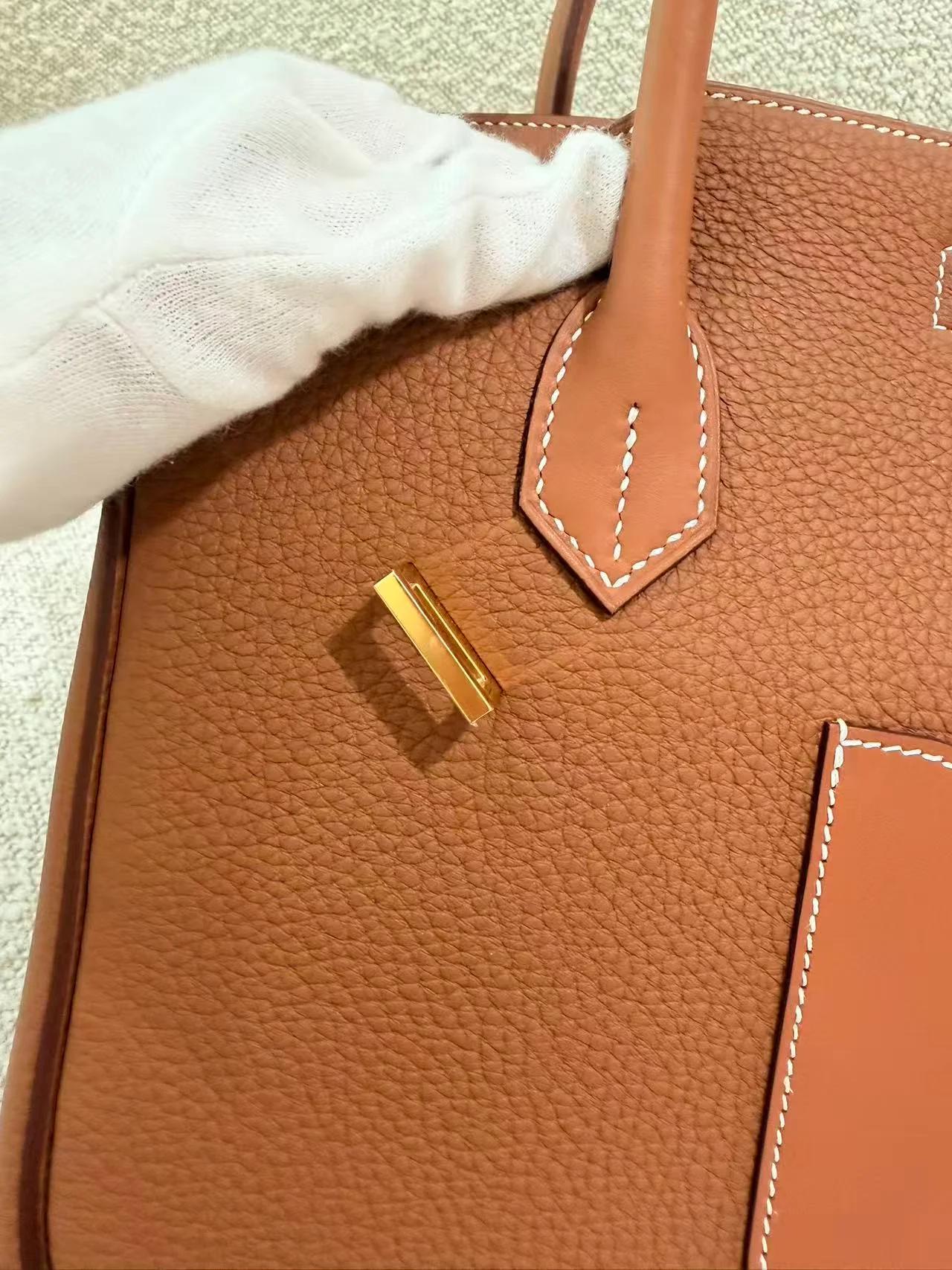 Unused ( Rank NS ) HERMÈS Limited Edition Birkin 30 en Desordre Gold (37) Swift Togo Vache Hunter Gold hardware W (2024) - 19