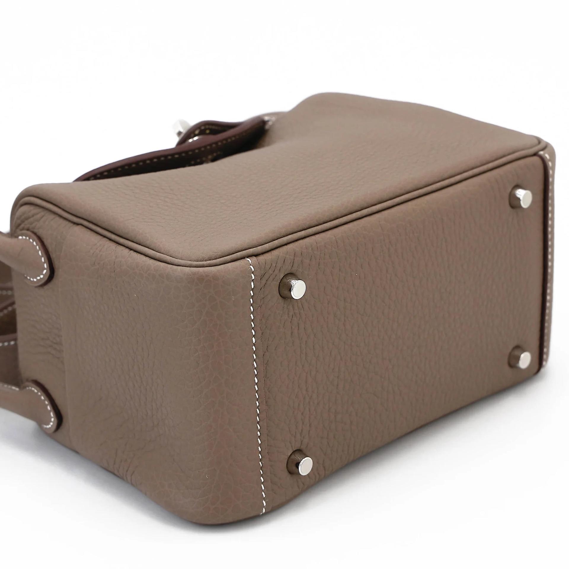 Brand New ( Rank N ) HERMÈS Mini Lindy Etoupe (18) Clemence Palladium hardware G (2026) - 5
