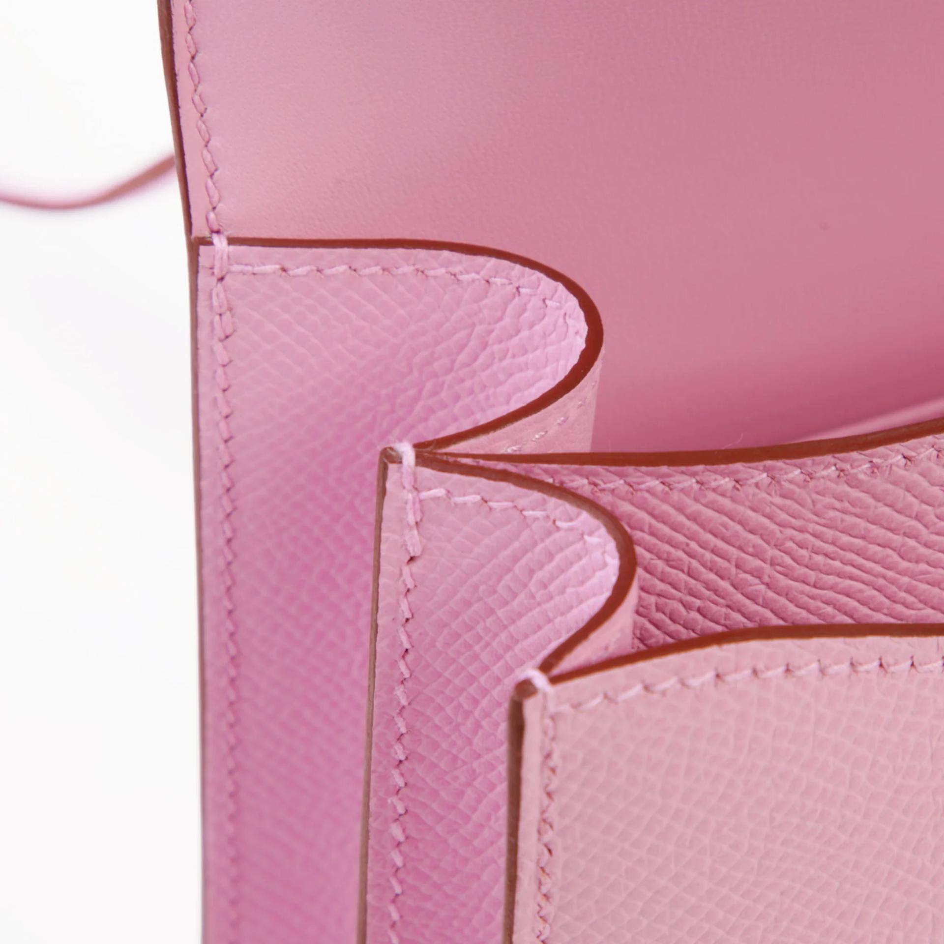 Brand New ( Rank N ) HERMÈS Constance Mini Mauve Sylvestre (X9) Epsom Palladium hardware K (2025) - 13