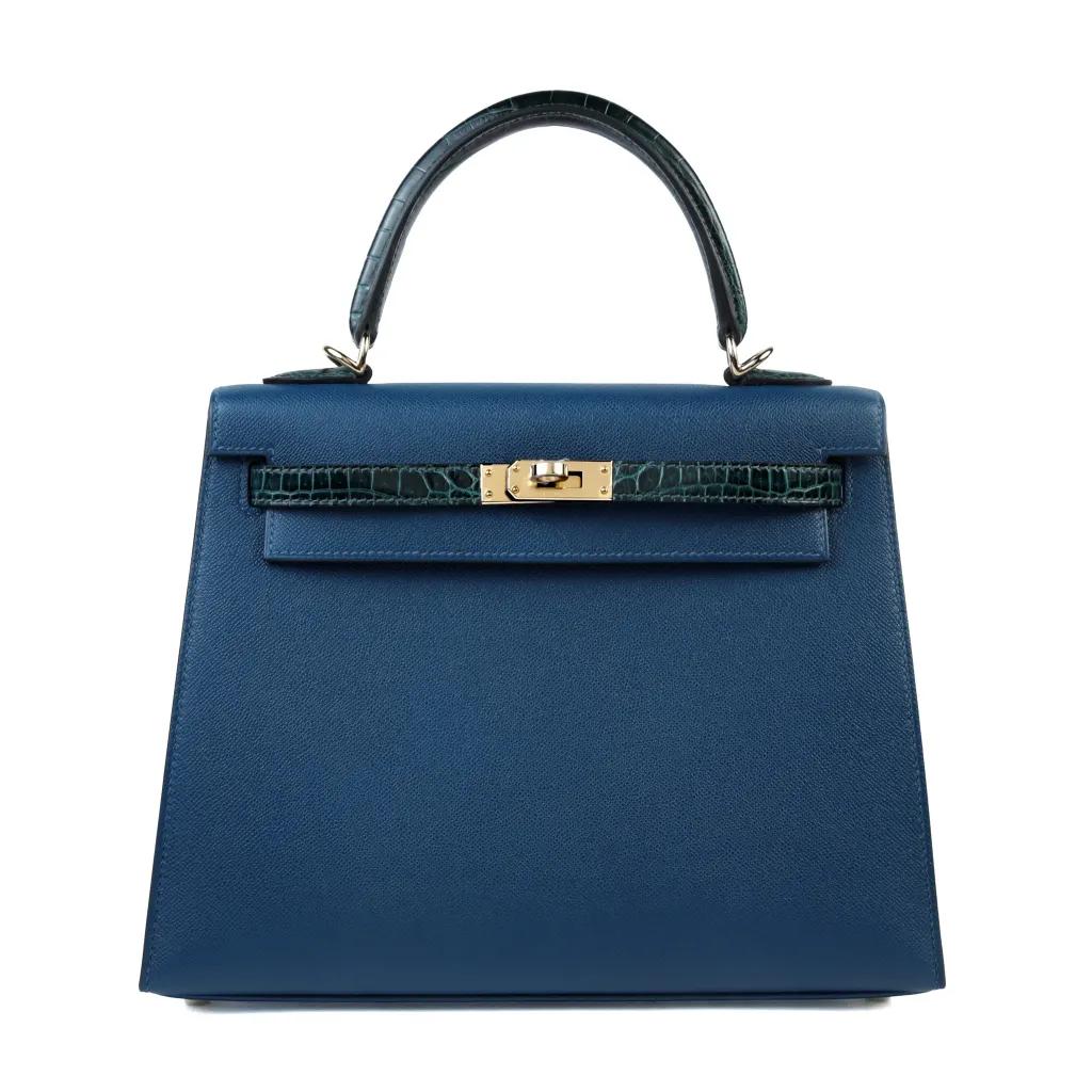 Kelly 25 Sellier Touch Deep Blue (S4) Vert Cypress (6O)