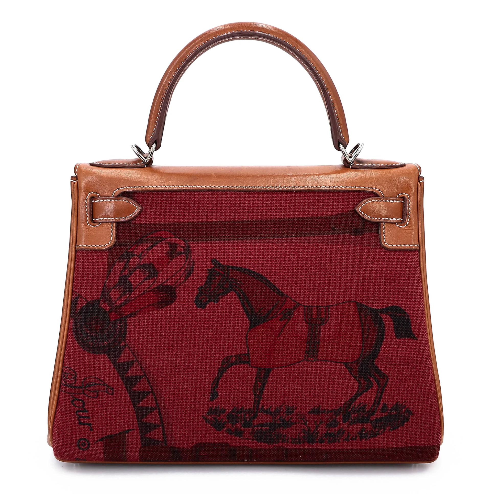 Good ( Rank AB) HERMÈS Limited Edition Kelly 28 Fauve (34) Gold (37) Barenia Palladium hardware Square O (2011) - 2