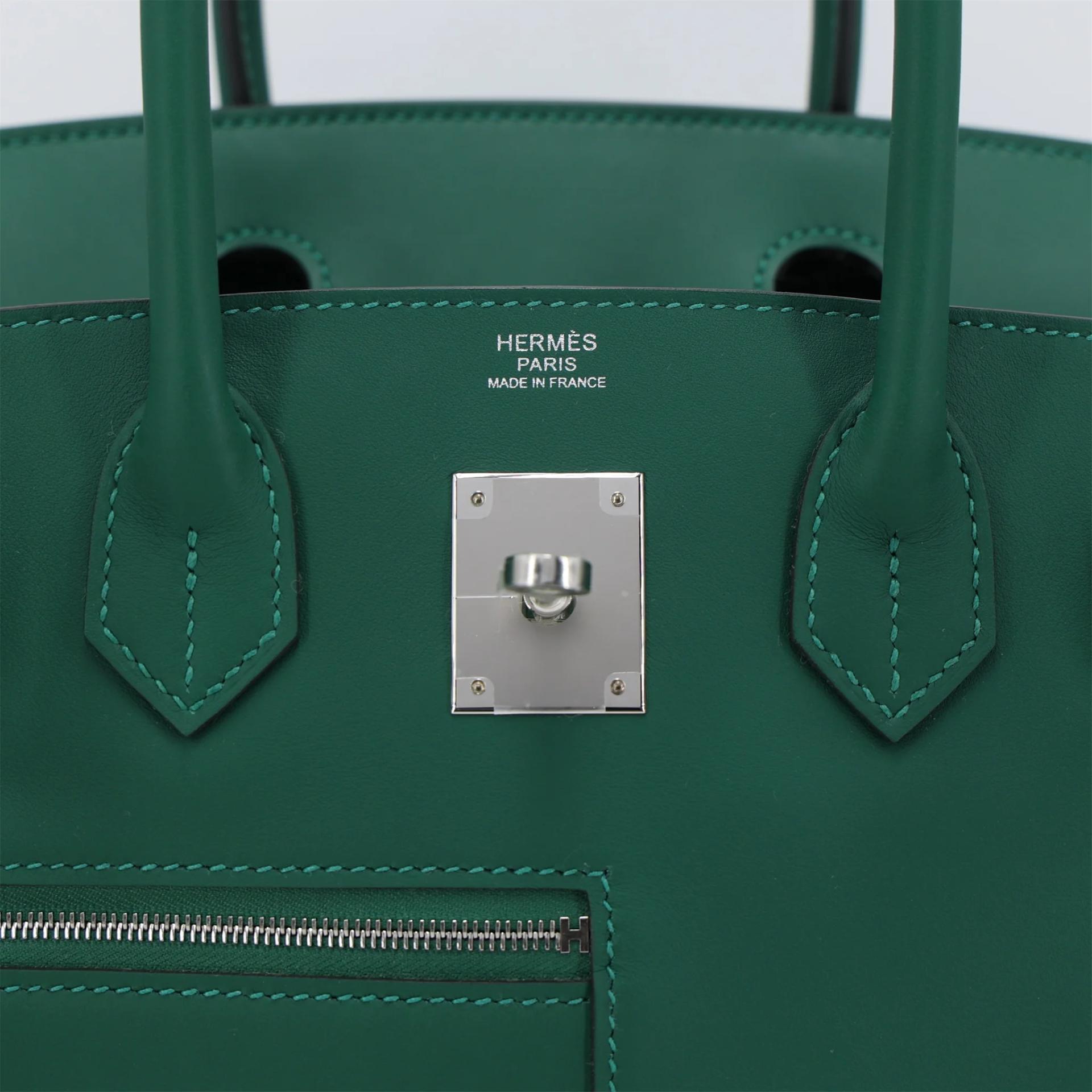 全新 HERMÈS 愛馬仕 Birkin 30 Colormatic 65 Vert Moyen 寶石綠 Swift牛皮 銀扣 K刻 2025年 - 10