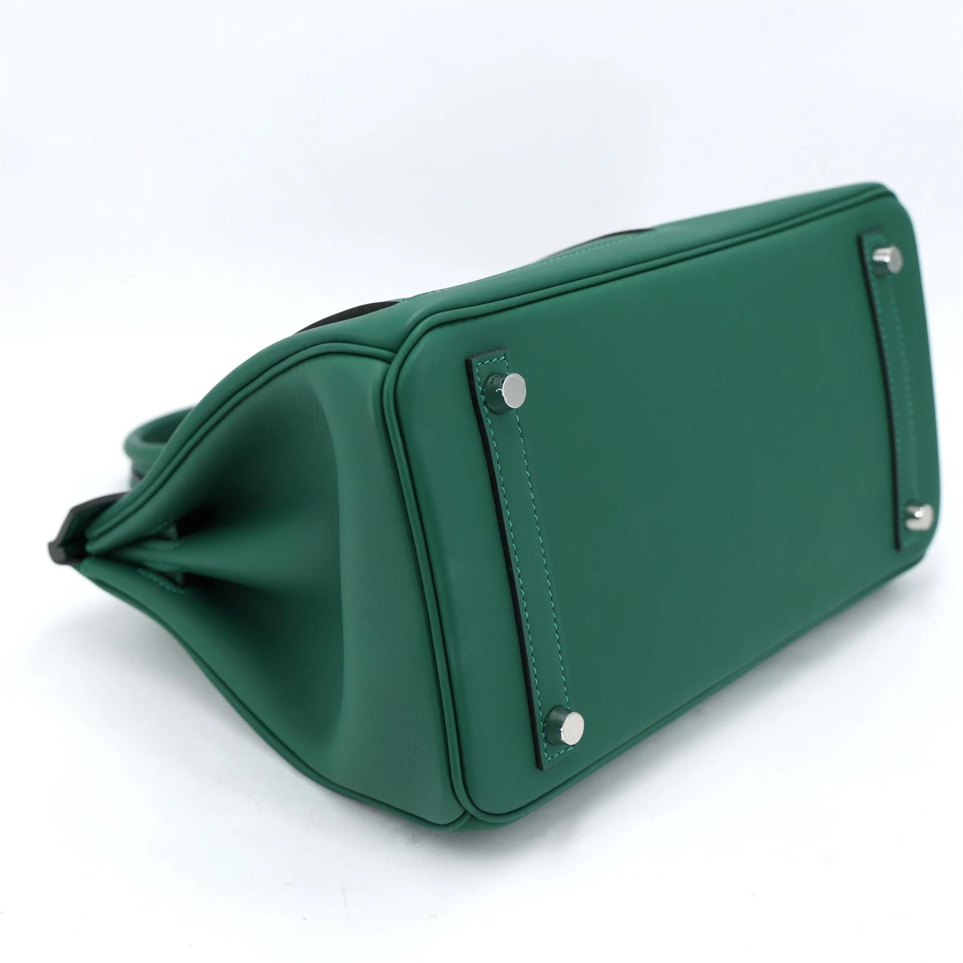 全新 HERMÈS 愛馬仕 Birkin 30 Colormatic 65 Vert Moyen 寶石綠 Swift牛皮 銀扣 K刻 2025年 - 4