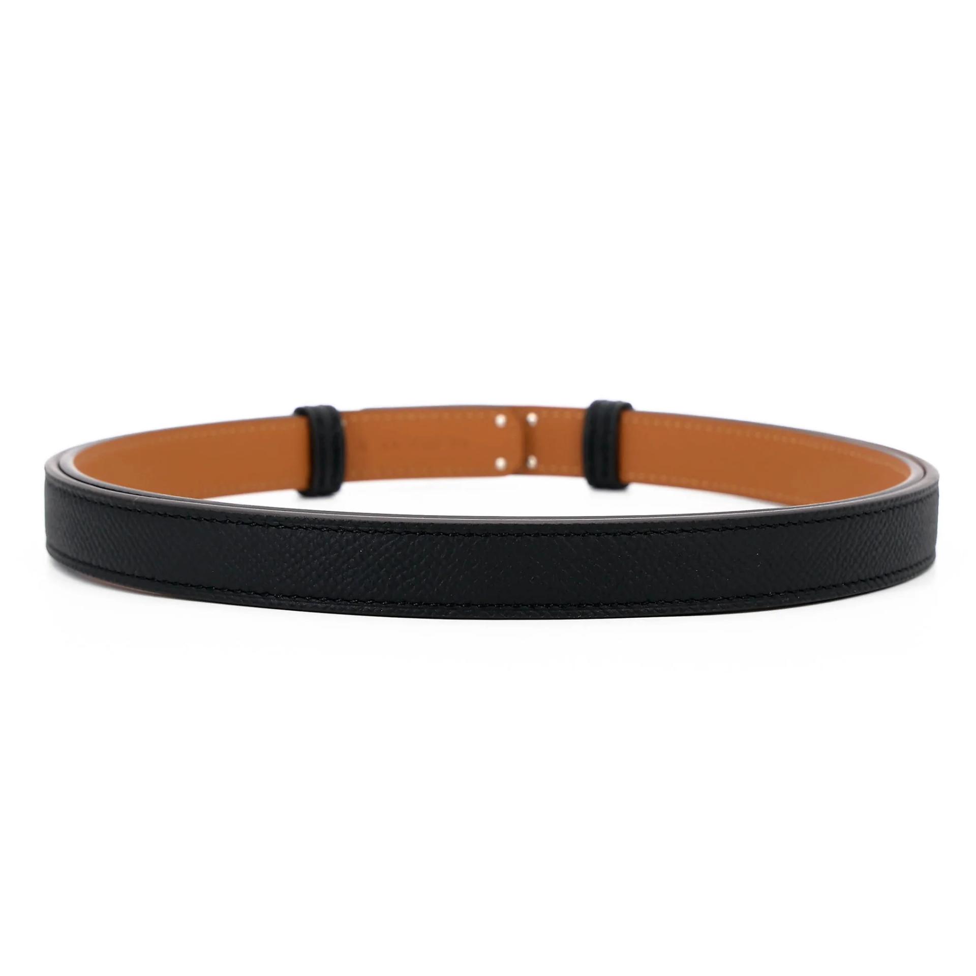 Brand New ( Rank N ) HERMÈS Kelly belt Noir (89) Epsom Palladium hardware G (2026) - 4
