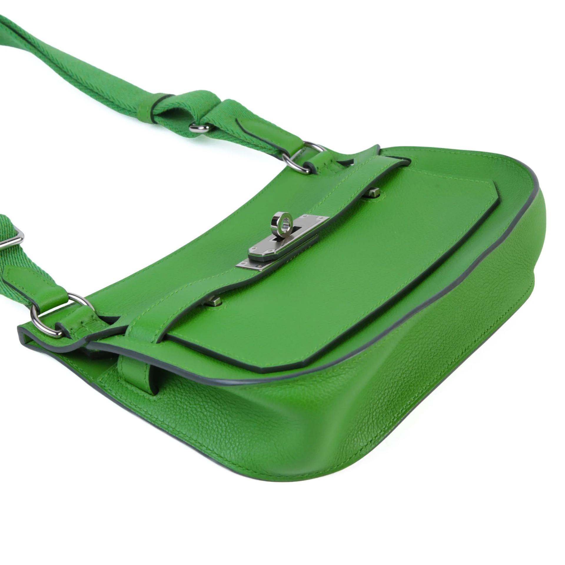Unused ( Rank NS ) HERMÈS Jypsiere Mini Vert Yucca (A8) Evercolor Palladium hardware W (2024) - 5