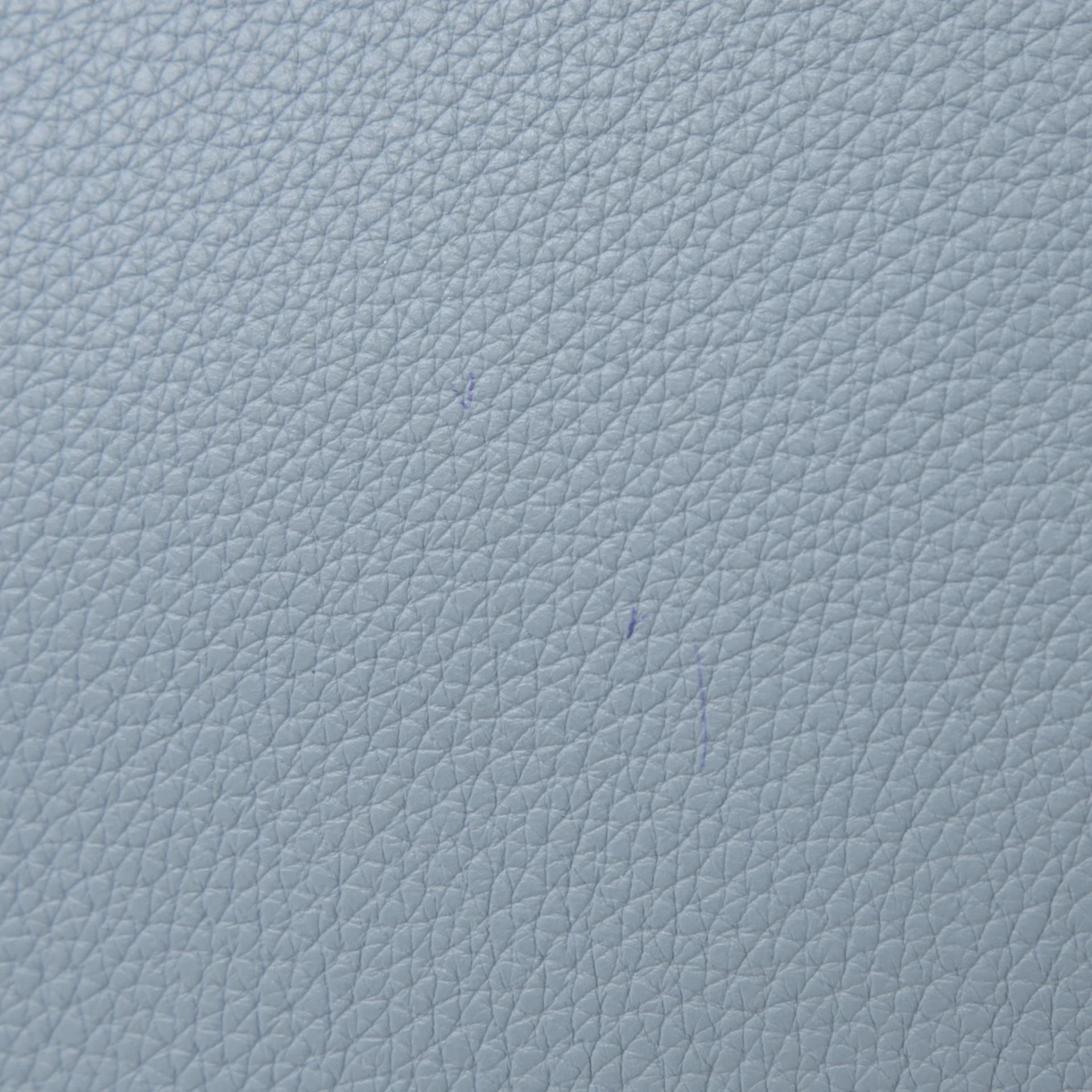 Very Good ( Rank A) HERMÈS Birkin 30 Bleu Lin (J7) Togo Palladium hardware Square N (2010) - 8