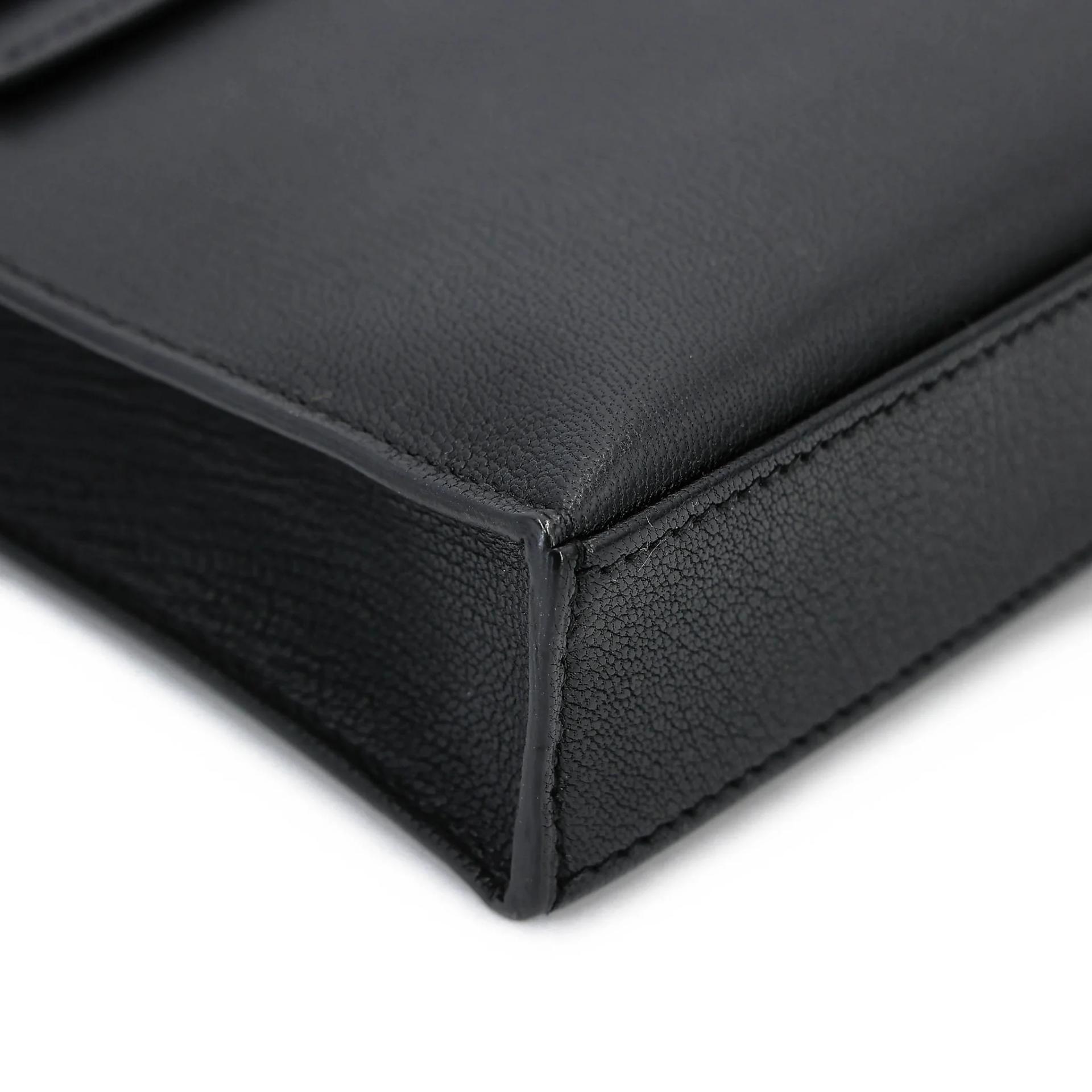 SA超美品 HERMÈS 愛馬仕 Kelly Elan 89 黑色 Noir (Black) Chamkila皮 銀扣 W刻 2024年 - 9