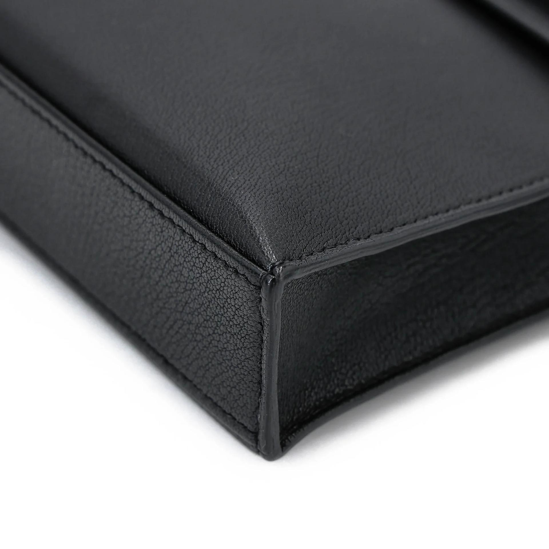 SA超美品 HERMÈS 愛馬仕 Kelly Elan 89 黑色 Noir (Black) Chamkila皮 銀扣 W刻 2024年 - 8