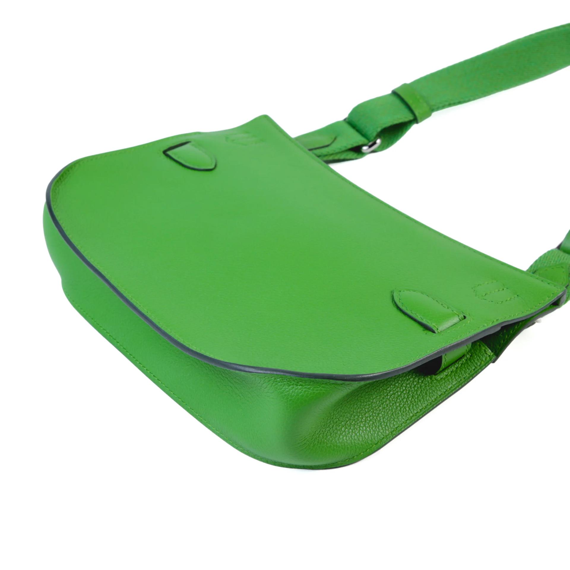 Unused ( Rank NS ) HERMÈS Jypsiere Mini Vert Yucca (A8) Evercolor Palladium hardware W (2024) - 6