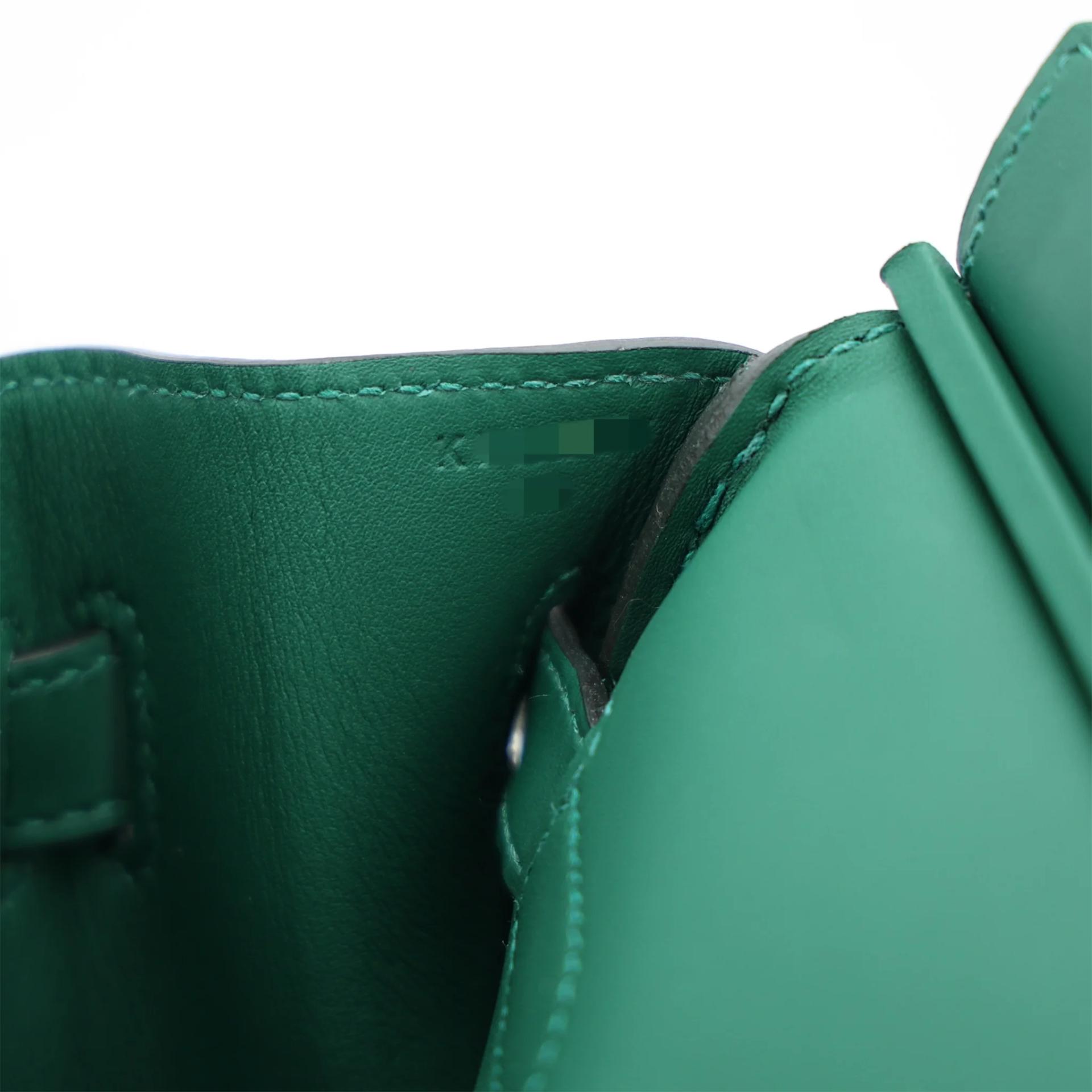 全新 HERMÈS 愛馬仕 Birkin 30 Colormatic 65 Vert Moyen 寶石綠 Swift牛皮 銀扣 K刻 2025年 - 16