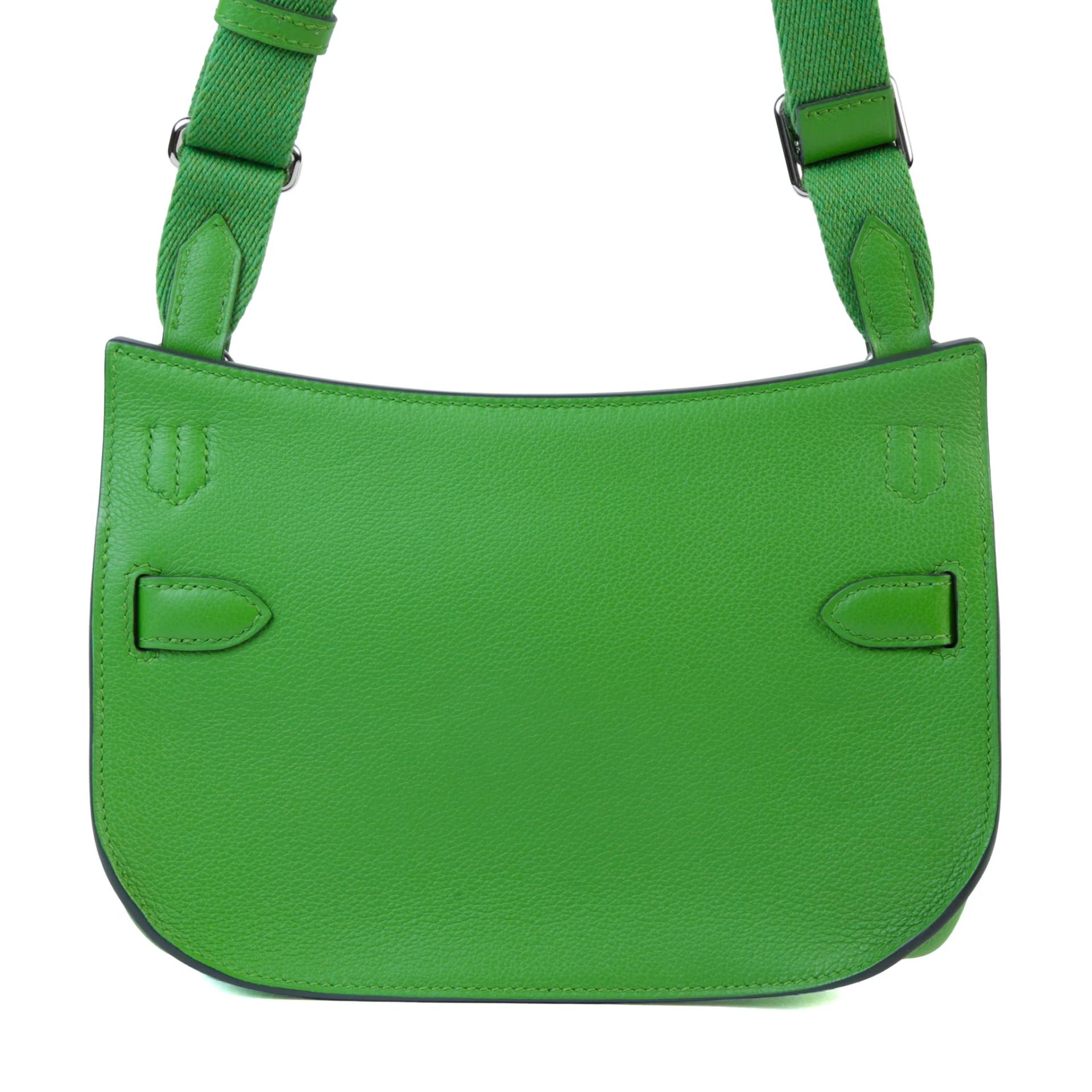 Unused ( Rank NS ) HERMÈS Jypsiere Mini Vert Yucca (A8) Evercolor Palladium hardware W (2024) - 2