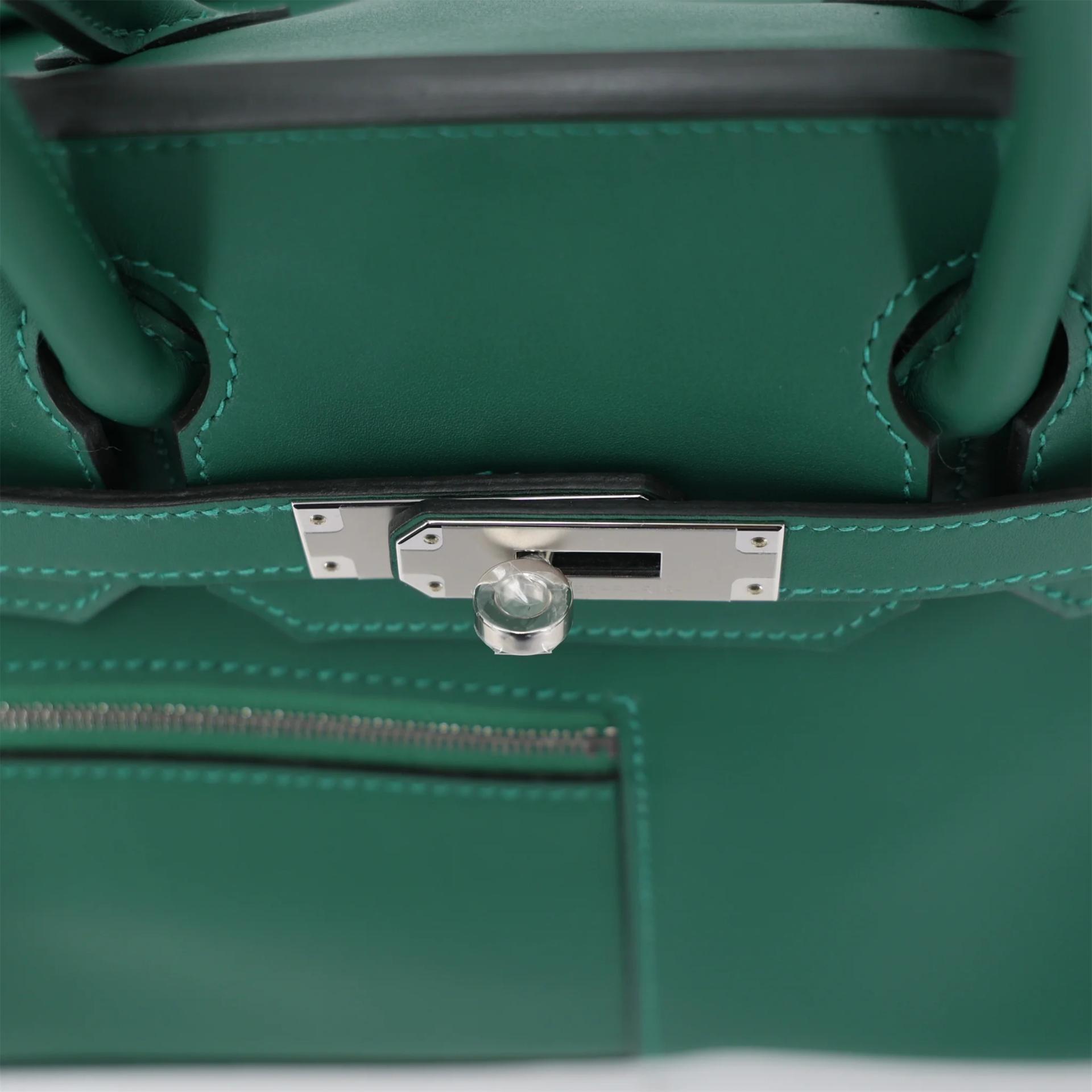 全新 HERMÈS 愛馬仕 Birkin 30 Colormatic 65 Vert Moyen 寶石綠 Swift牛皮 銀扣 K刻 2025年 - 9
