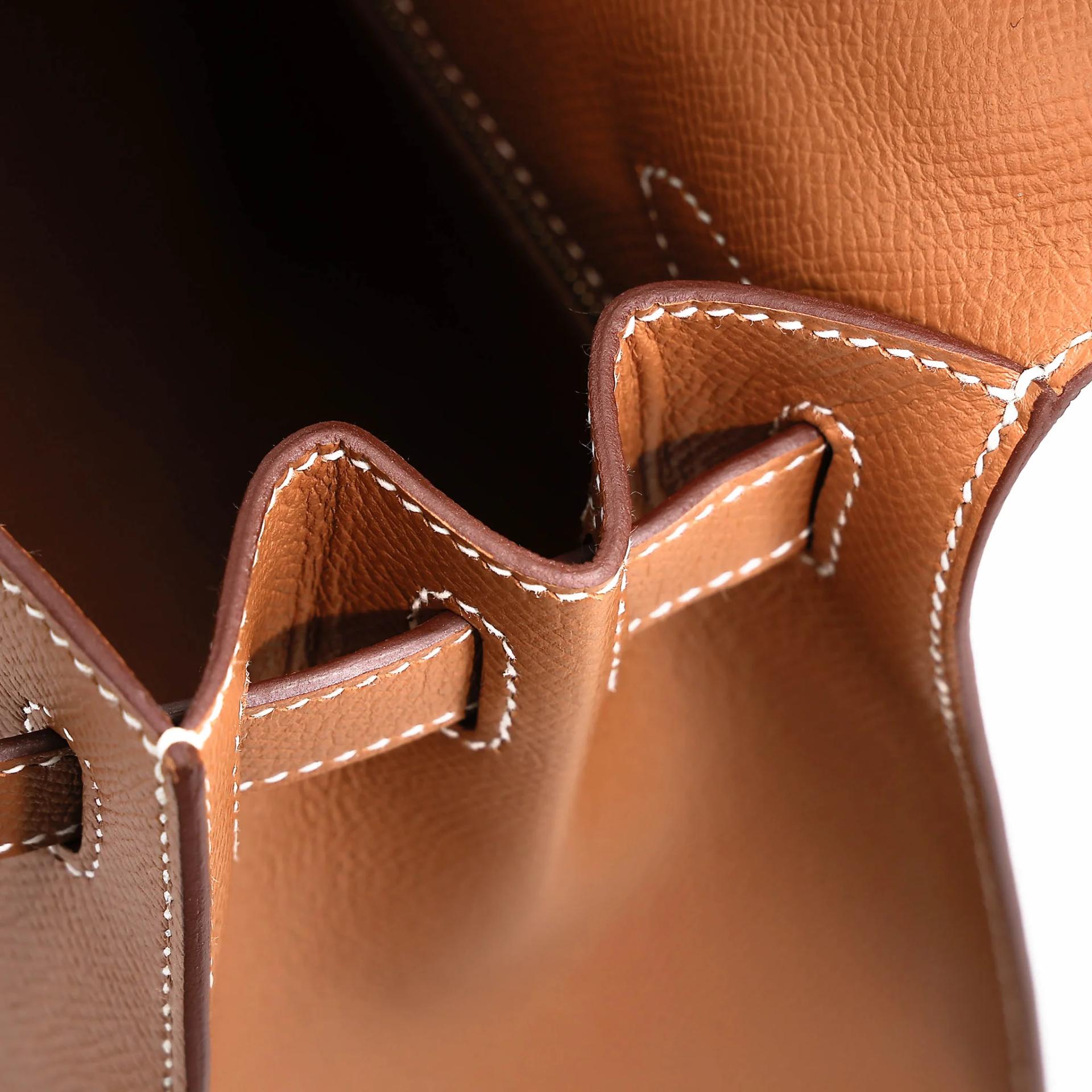 未使用保存品 HERMÈS 愛馬仕 Kelly 28 外縫 37 金棕色 Gold Epsom牛皮 金扣 Y刻 2020年 - 21