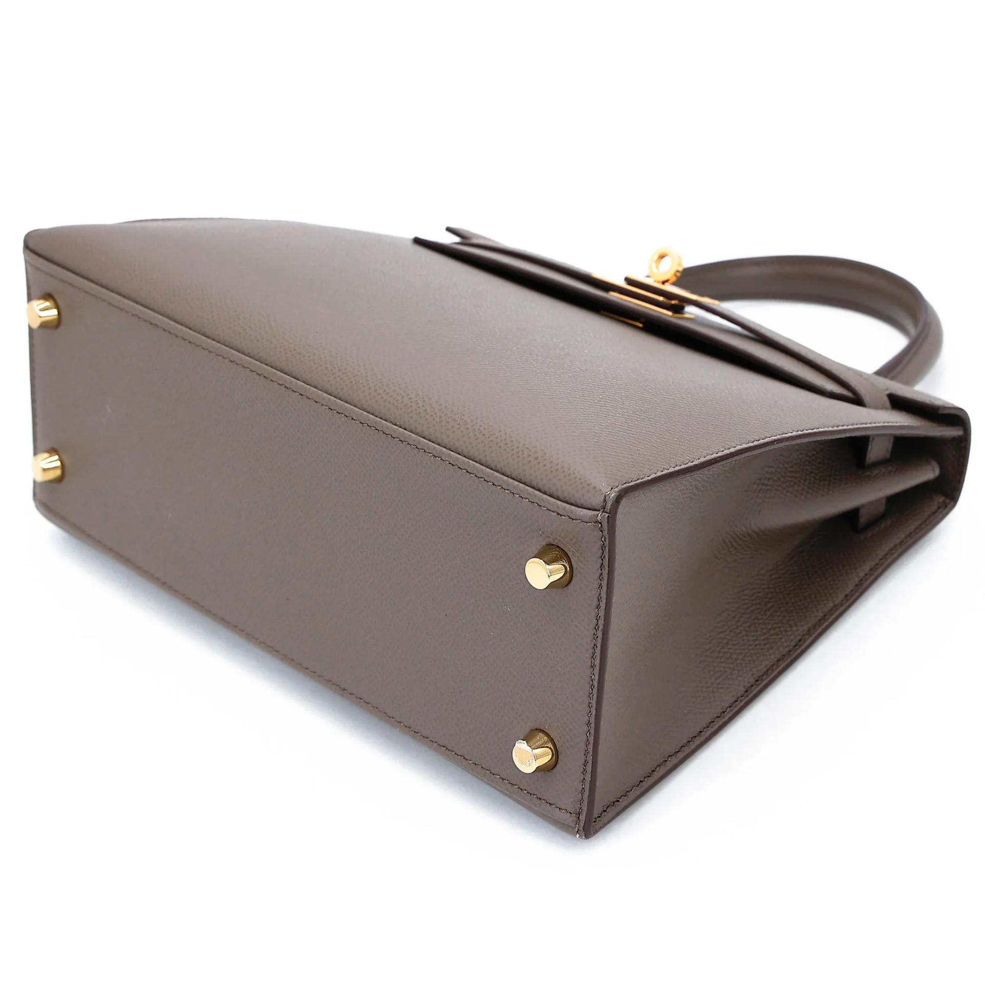 A美品 HERMÈS 愛馬仕 Kelly 25 外縫 8F 錫器灰 Etain Epsom牛皮 金扣 Y刻 2020年 - 7