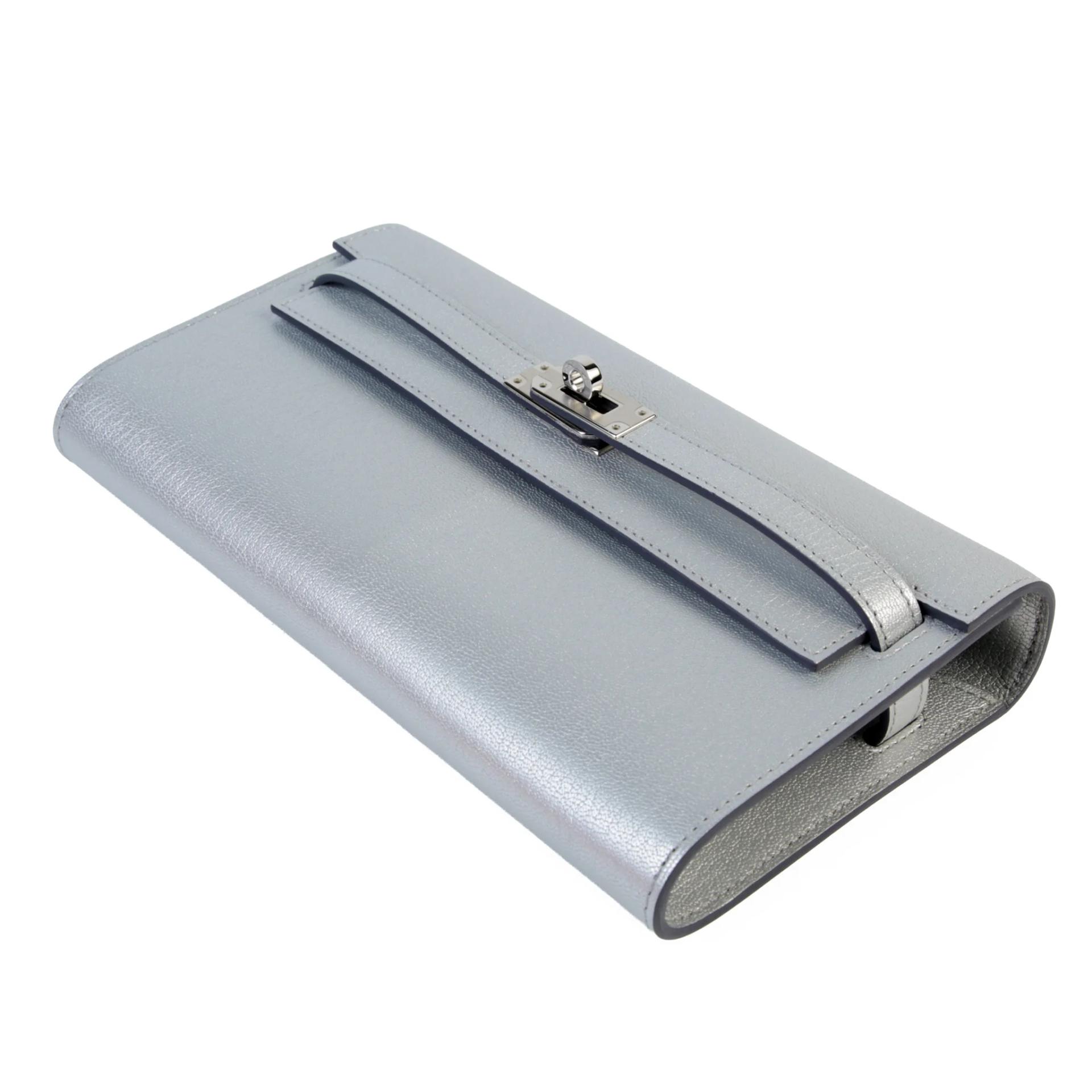 全新 HERMÈS 愛馬仕 Kelly To Go 錢包 05 銀色 Argent Chamkila皮 銀扣 K刻 2025年 - 4