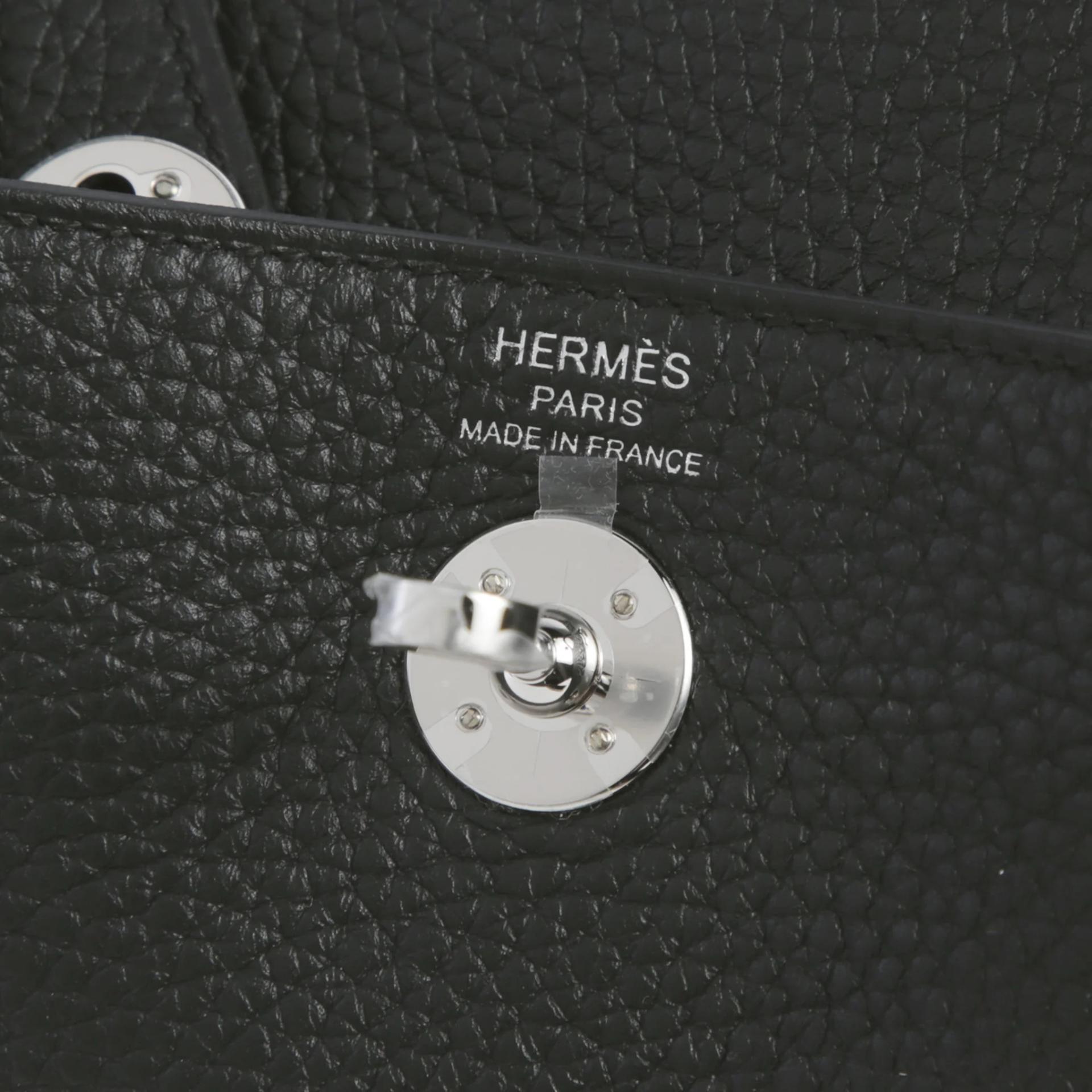 全新 HERMÈS 愛馬仕 Mini Lindy 89 黑色 Noir (Black) Clemence小牛皮 銀扣 G刻 2026年 - 9