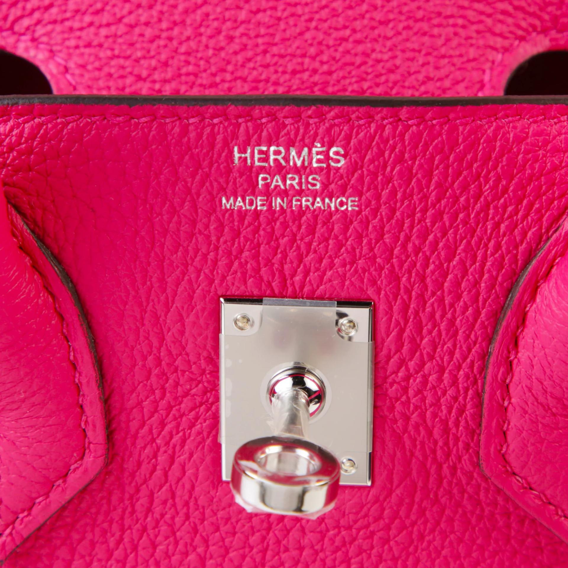 全新 HERMÈS 愛馬仕 Birkin 25 0D 墨西哥粉 Rose Mexico Togo小牛皮 銀扣 G刻 2026年 - 9