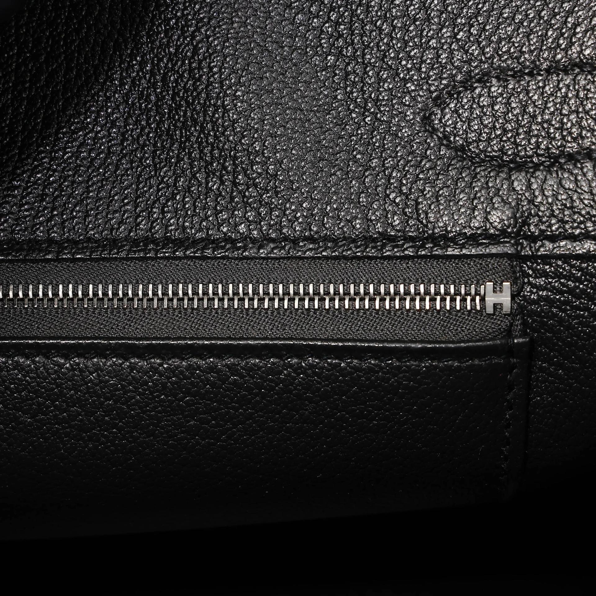 Very Good ( Rank A) HERMÈS Birkin 30 Plomb (8P) Clemence Palladium hardware Square R (2014) - 28