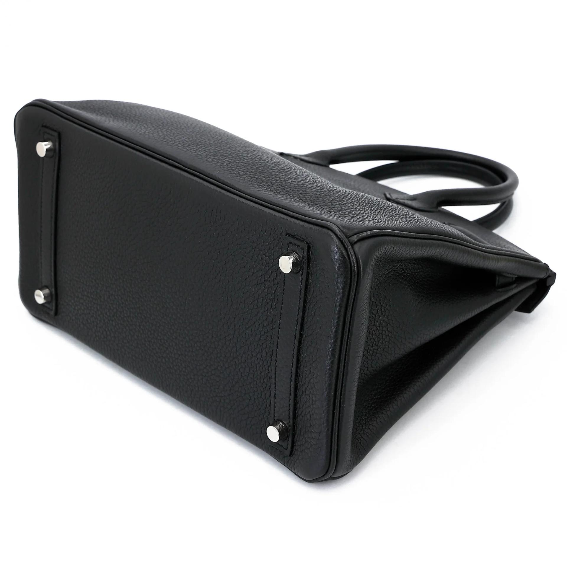 Very Good ( Rank A) HERMÈS Birkin 30 Plomb (8P) Clemence Palladium hardware Square R (2014) - 8