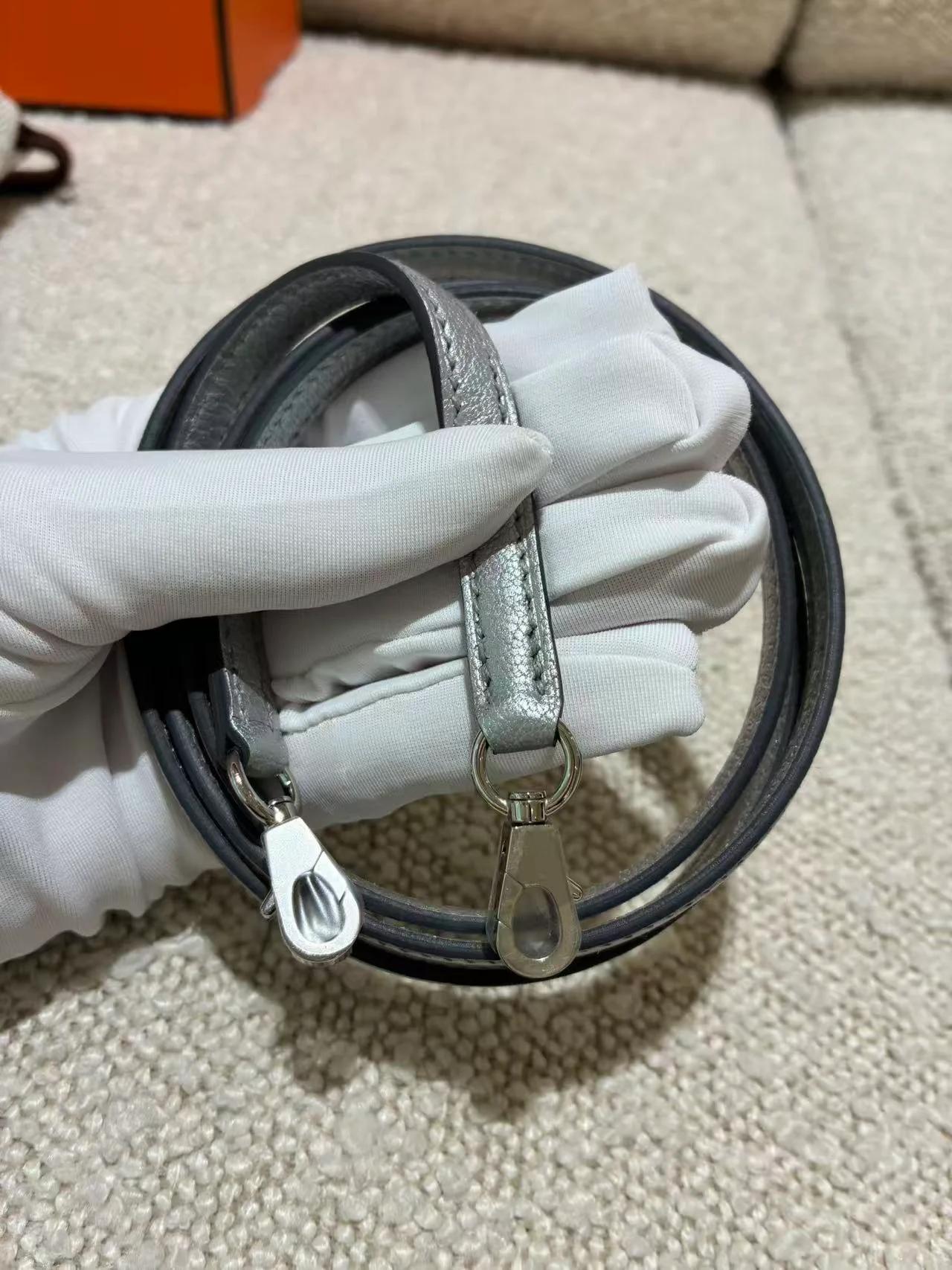 ランク N 新品 HERMÈS エルメス ボリード1923 ミニ アルジャン (05) シェーブルシャムキラ シルバー金具 G刻印 (2026) - 14