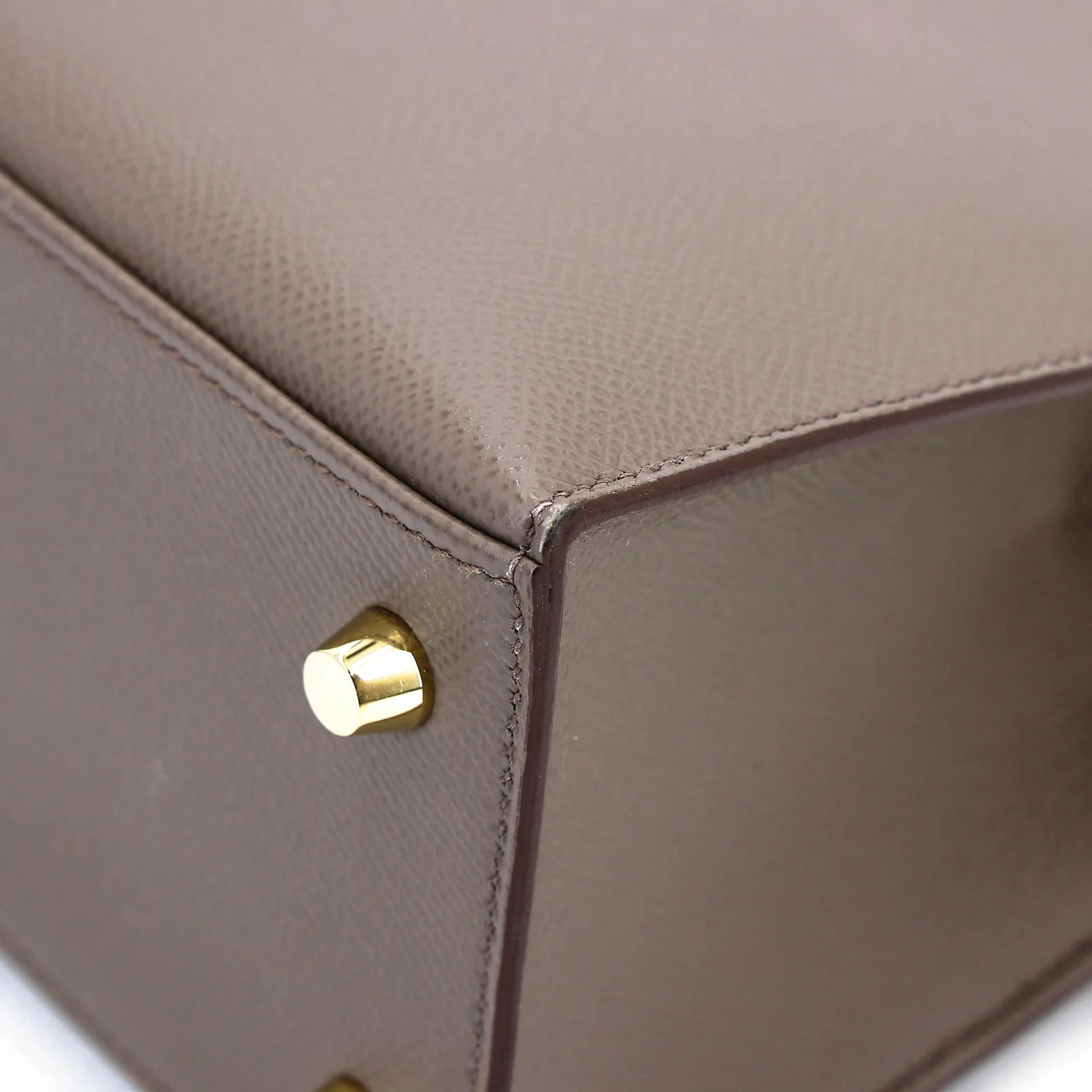 A美品 HERMÈS 愛馬仕 Kelly 25 外縫 8F 錫器灰 Etain Epsom牛皮 金扣 Y刻 2020年 - 13