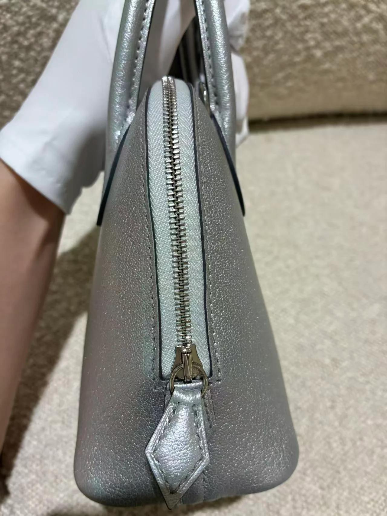 ランク N 新品 HERMÈS エルメス ボリード1923 ミニ アルジャン (05) シェーブルシャムキラ シルバー金具 G刻印 (2026) - 11