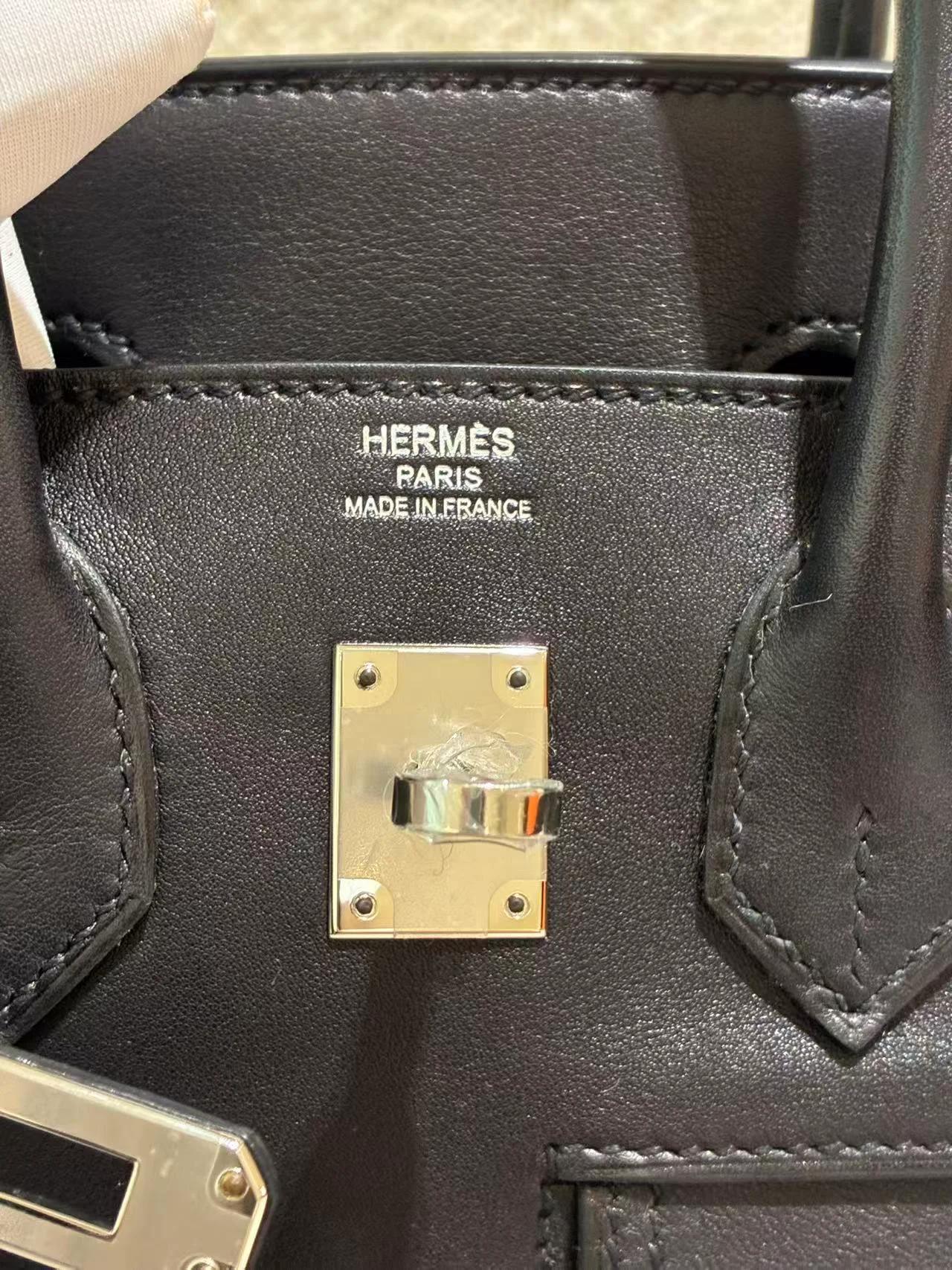 ランク NS 未使用品 HERMÈS エルメス 限定品 バーキンロック25 ブラック (89) ヴォリュプト シルバー金具 W刻印 (2024) - 26