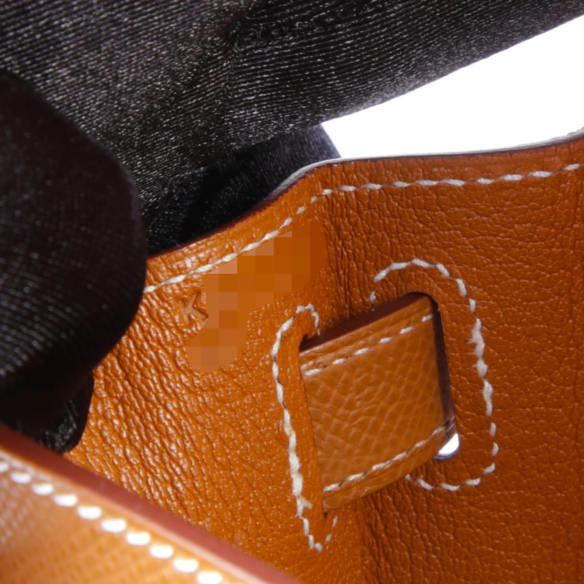 全新 HERMÈS 愛馬仕 Kelly 28 外縫 37 金棕色 Gold Epsom牛皮 銀扣 K刻 2025年 - 13