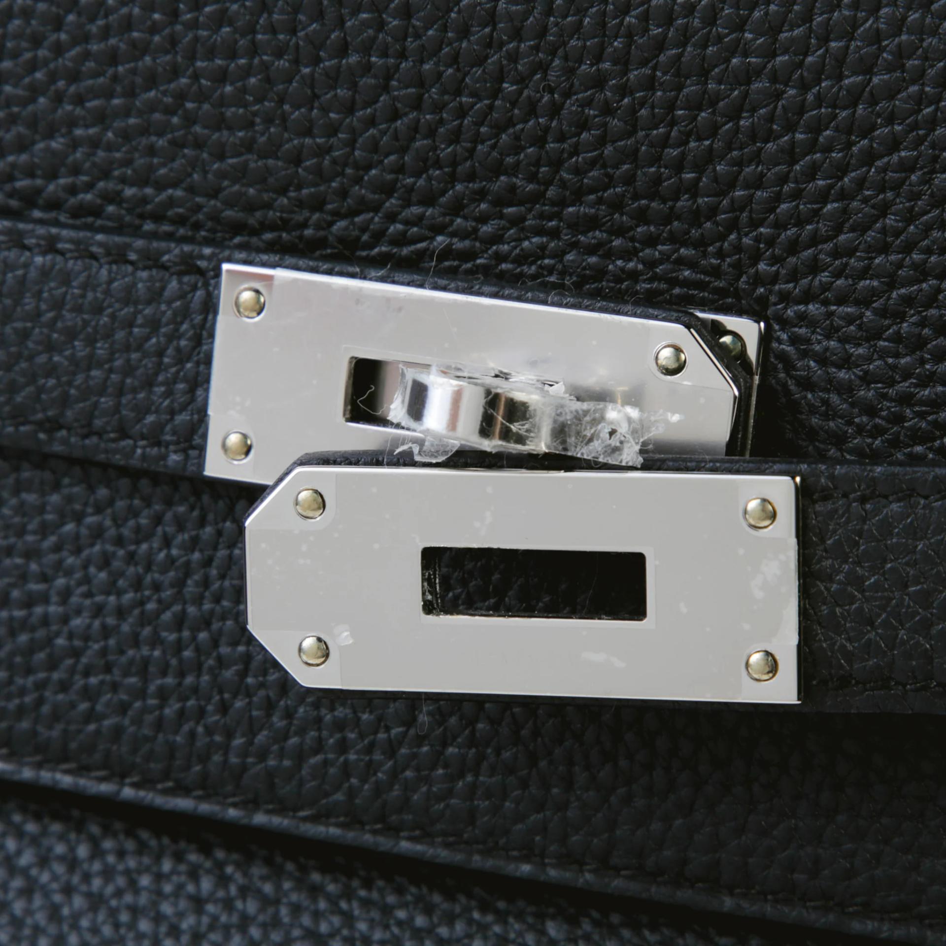 未使用保存品 HERMÈS 愛馬仕 Kelly 42 Maxi 89 黑色 Noir (Black) Togo小牛皮 銀扣 G刻 2026年 - 8