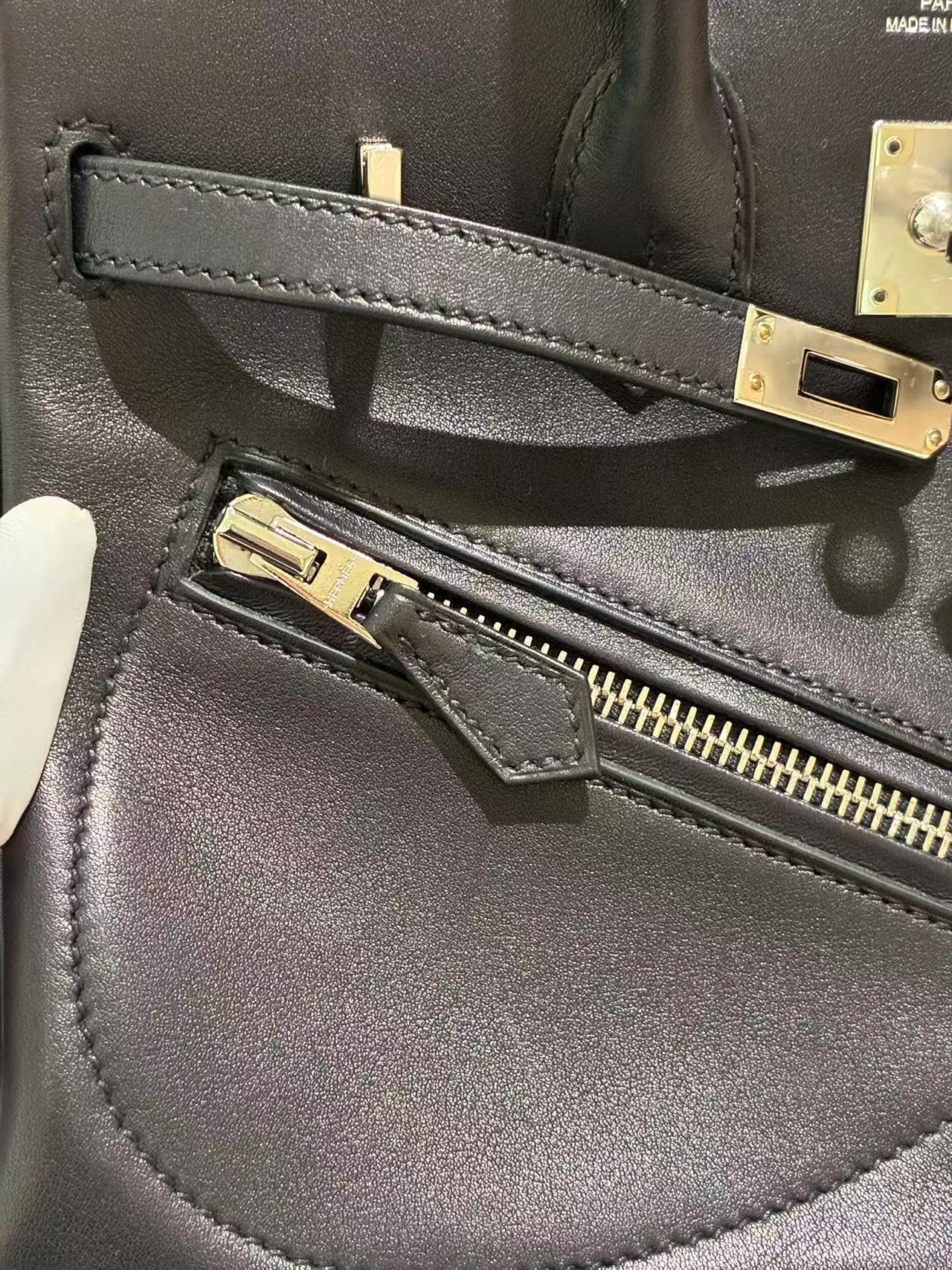 ランク NS 未使用品 HERMÈS エルメス 限定品 バーキンロック25 ブラック (89) ヴォリュプト シルバー金具 W刻印 (2024) - 21