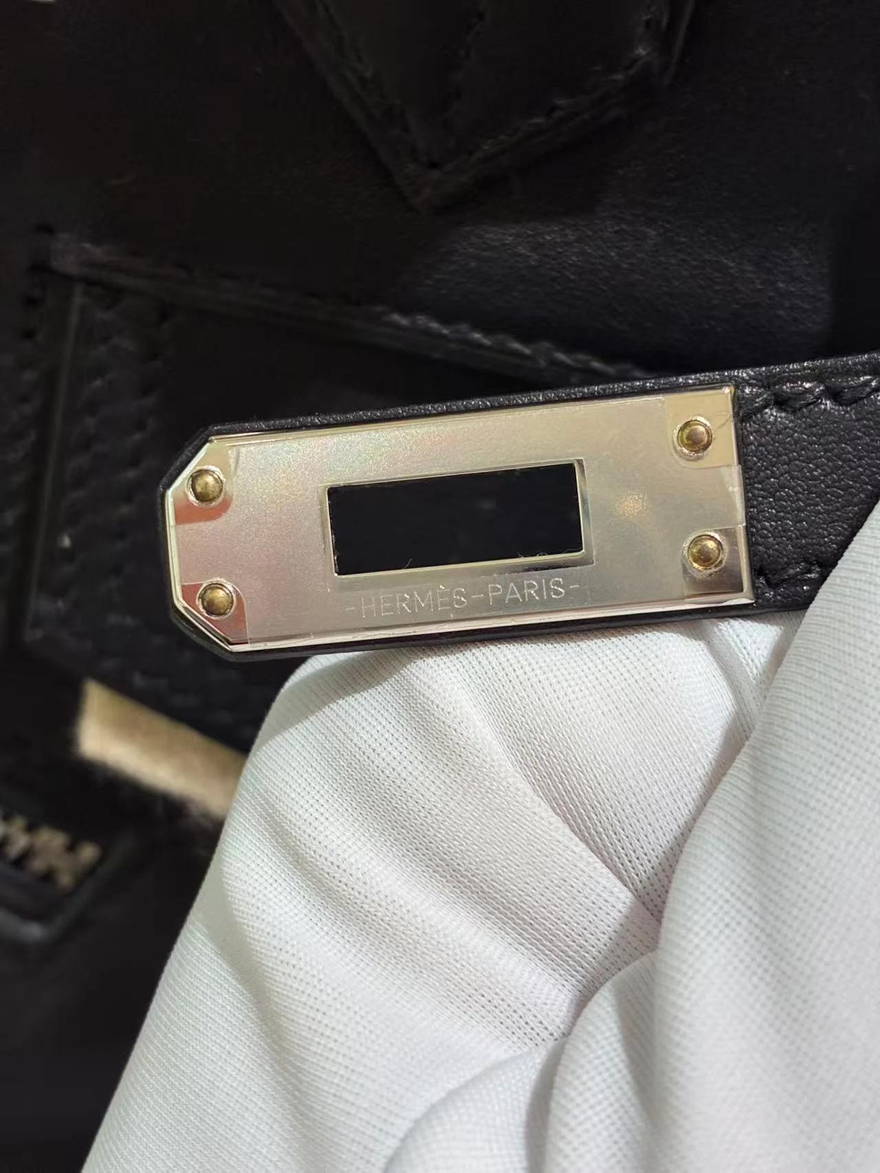 ランク NS 未使用品 HERMÈS エルメス 限定品 バーキンロック25 ブラック (89) ヴォリュプト シルバー金具 W刻印 (2024) - 24