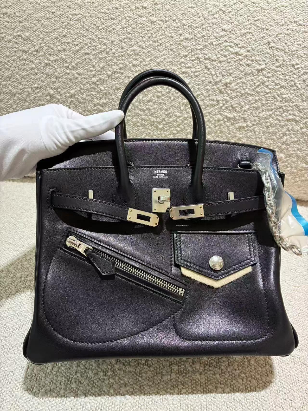 ランク NS 未使用品 HERMÈS エルメス 限定品 バーキンロック25 ブラック (89) ヴォリュプト シルバー金具 W刻印 (2024) - 8