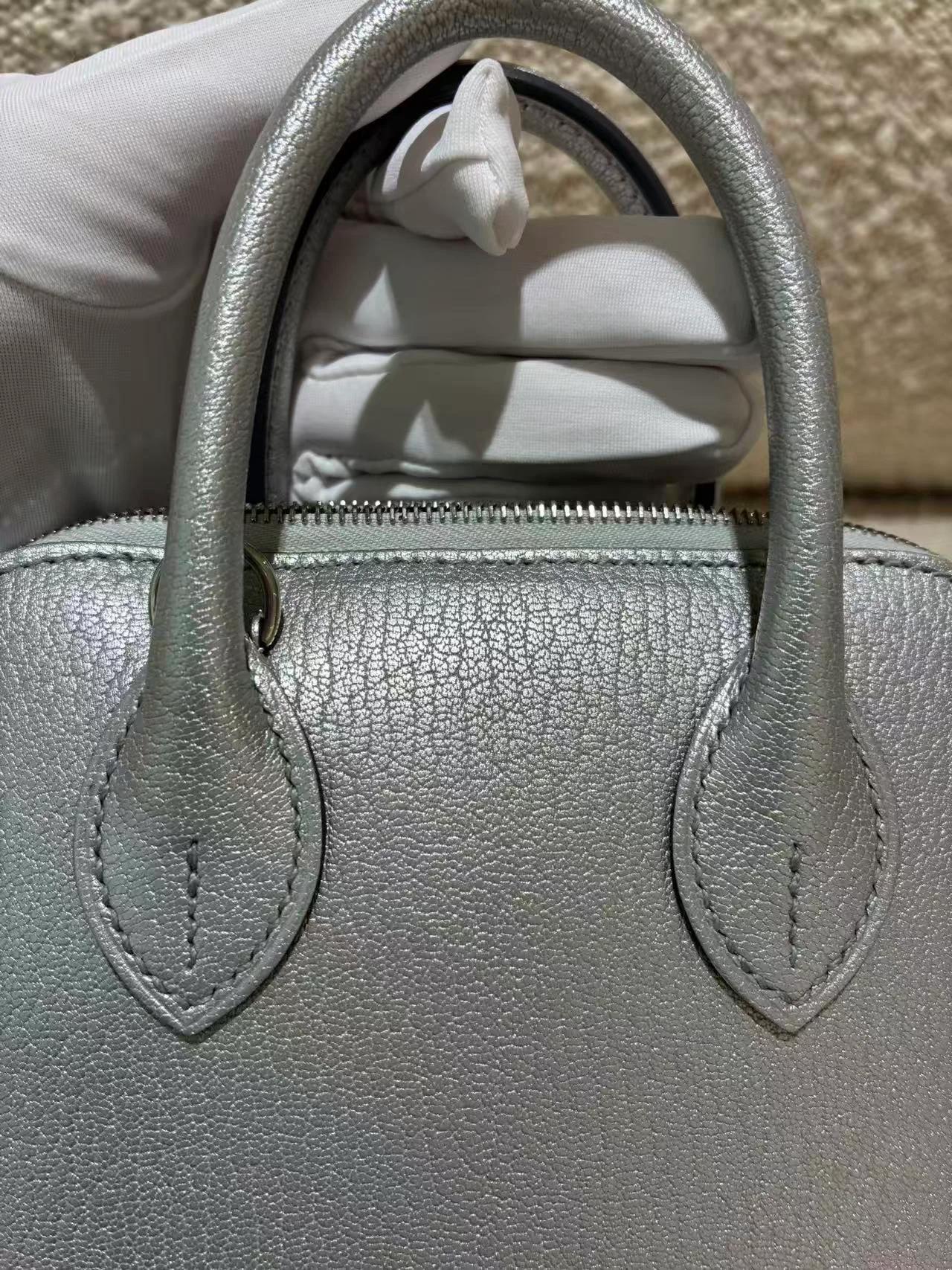 ランク N 新品 HERMÈS エルメス ボリード1923 ミニ アルジャン (05) シェーブルシャムキラ シルバー金具 G刻印 (2026) - 10