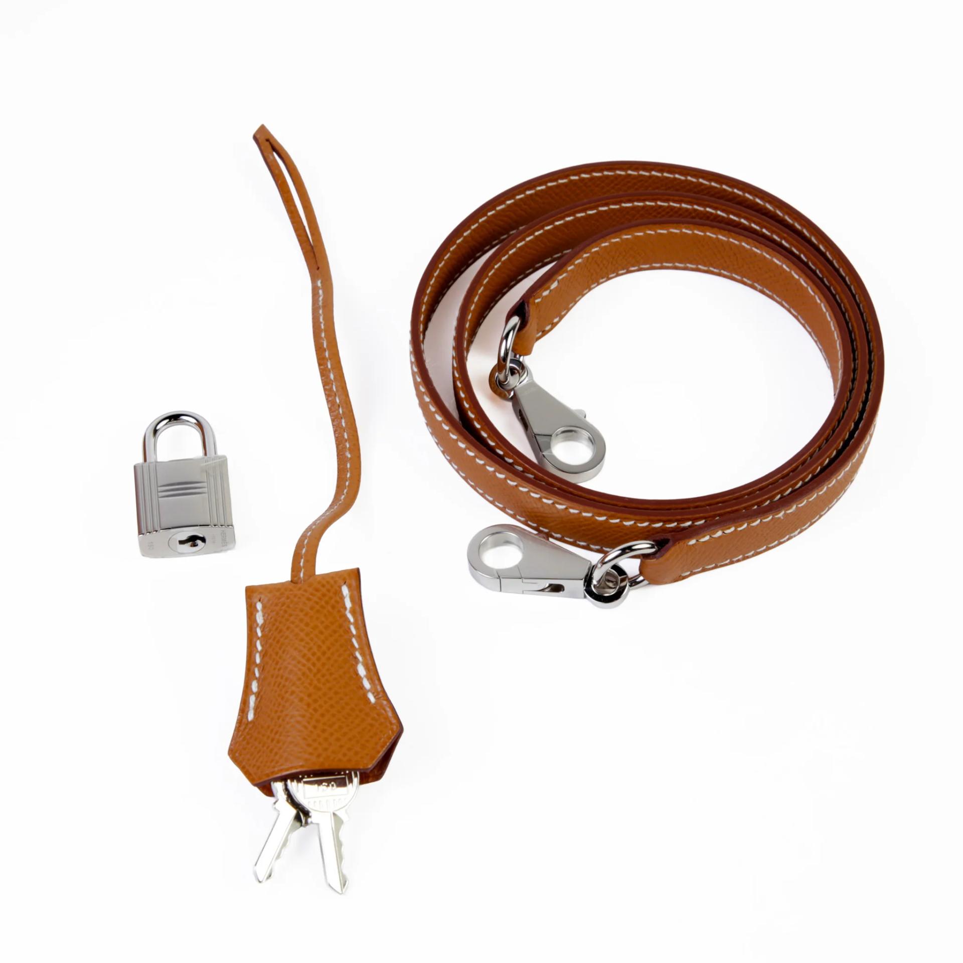 全新 HERMÈS 愛馬仕 Kelly 28 外縫 37 金棕色 Gold Epsom牛皮 銀扣 K刻 2025年 - 14
