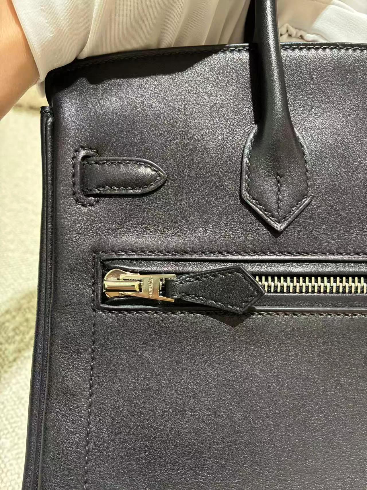 ランク NS 未使用品 HERMÈS エルメス 限定品 バーキンロック25 ブラック (89) ヴォリュプト シルバー金具 W刻印 (2024) - 10