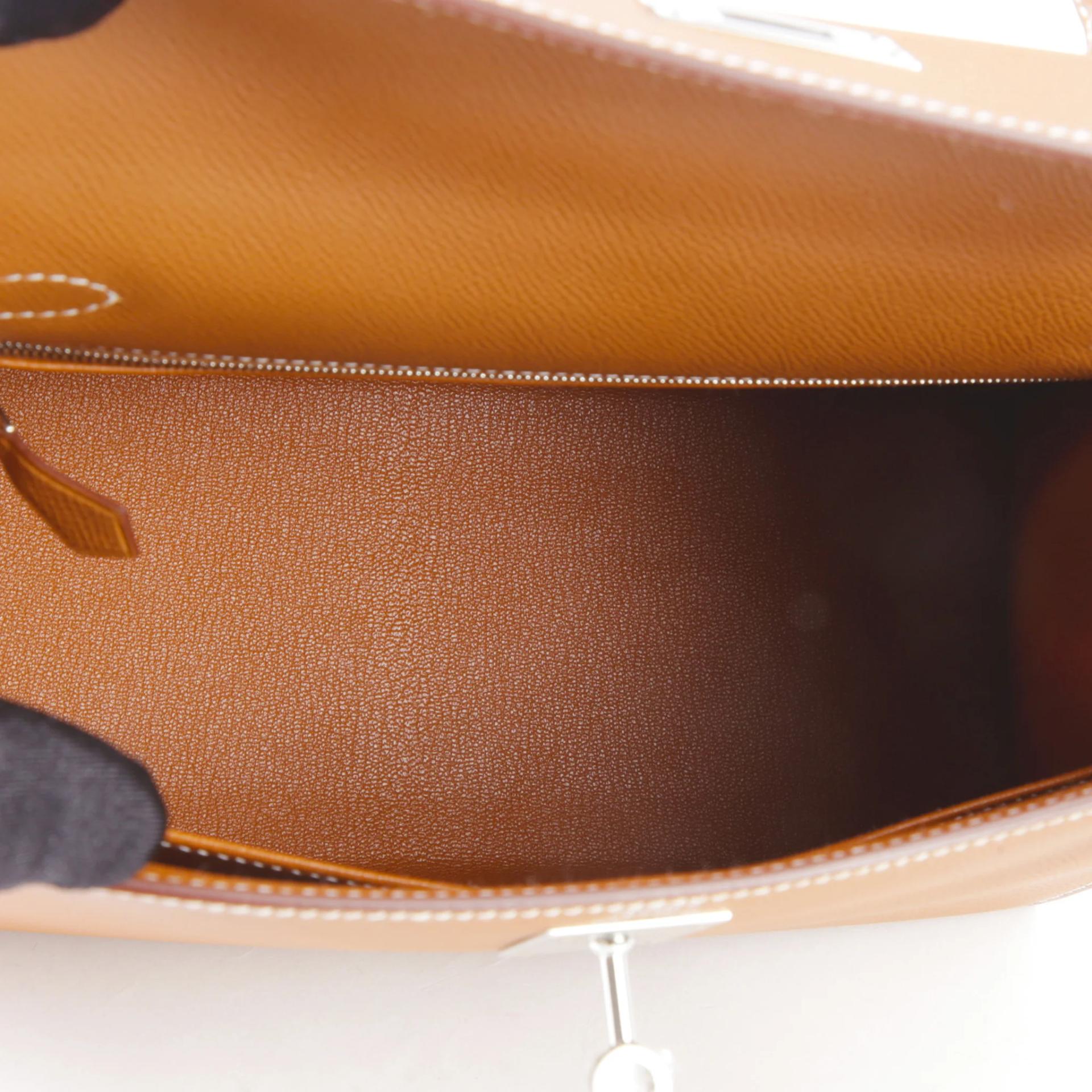 全新 HERMÈS 愛馬仕 Kelly 28 外縫 37 金棕色 Gold Epsom牛皮 銀扣 K刻 2025年 - 10