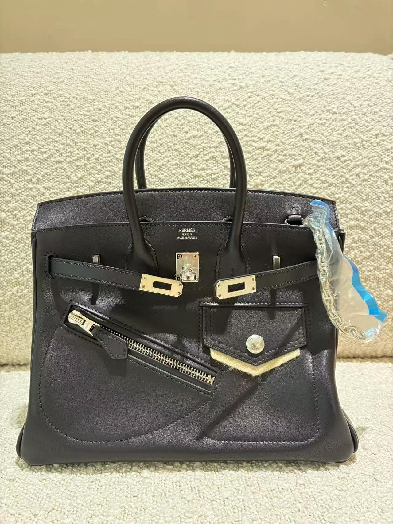 ランク NS 未使用品 HERMÈS エルメス 限定品 バーキンロック25 ブラック (89) ヴォリュプト シルバー金具 W刻印 (2024) - 7