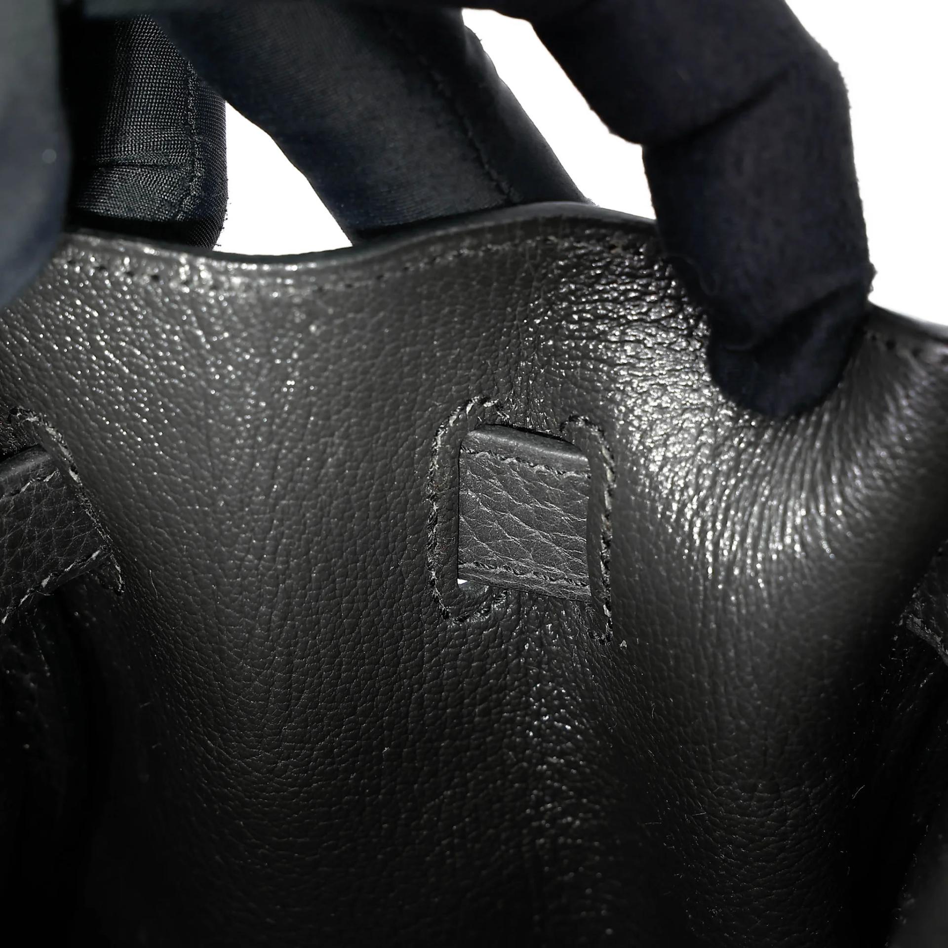 Very Good ( Rank A) HERMÈS Birkin 30 Plomb (8P) Clemence Palladium hardware Square R (2014) - 33