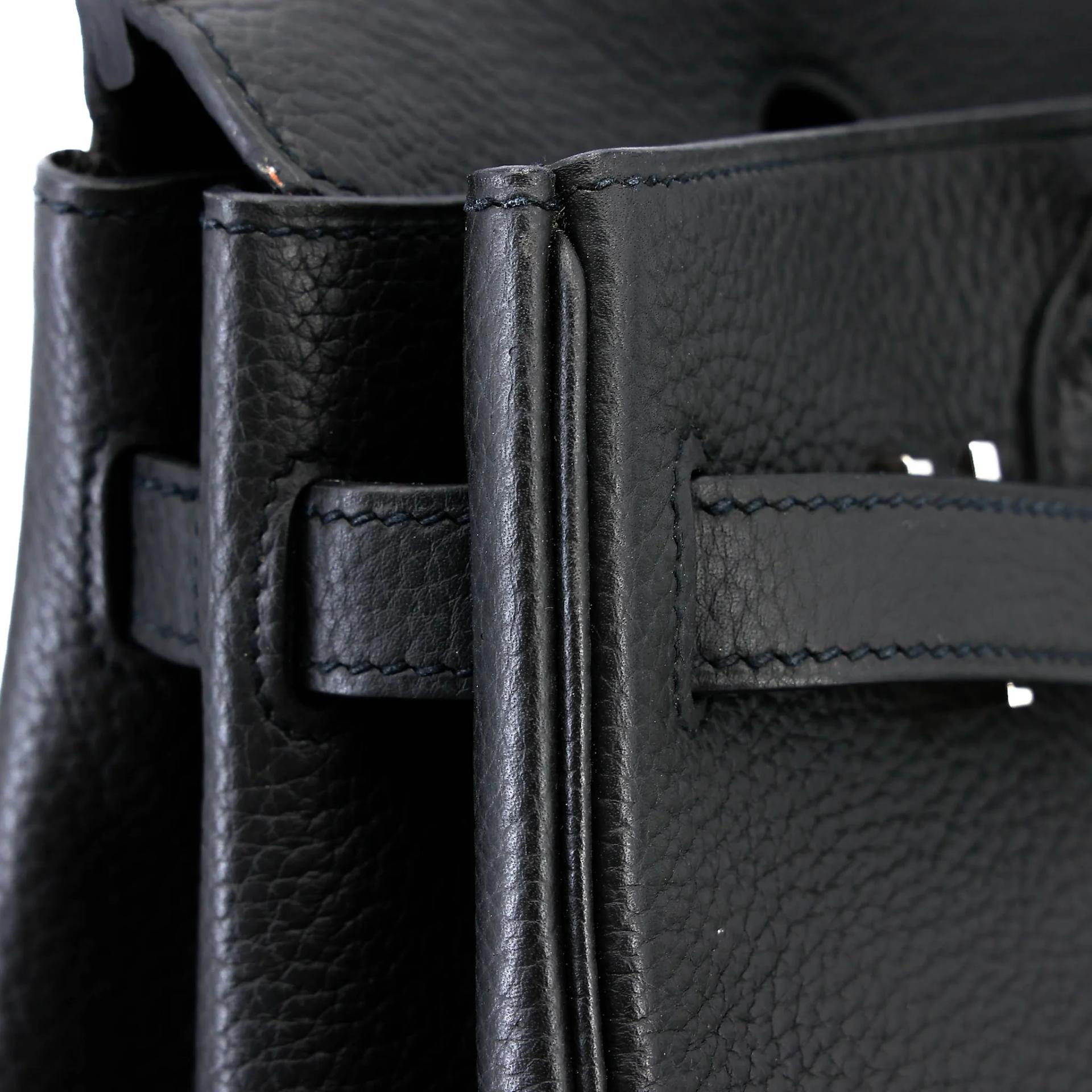 Very Good ( Rank A) HERMÈS Birkin 30 Plomb (8P) Clemence Palladium hardware Square R (2014) - 17