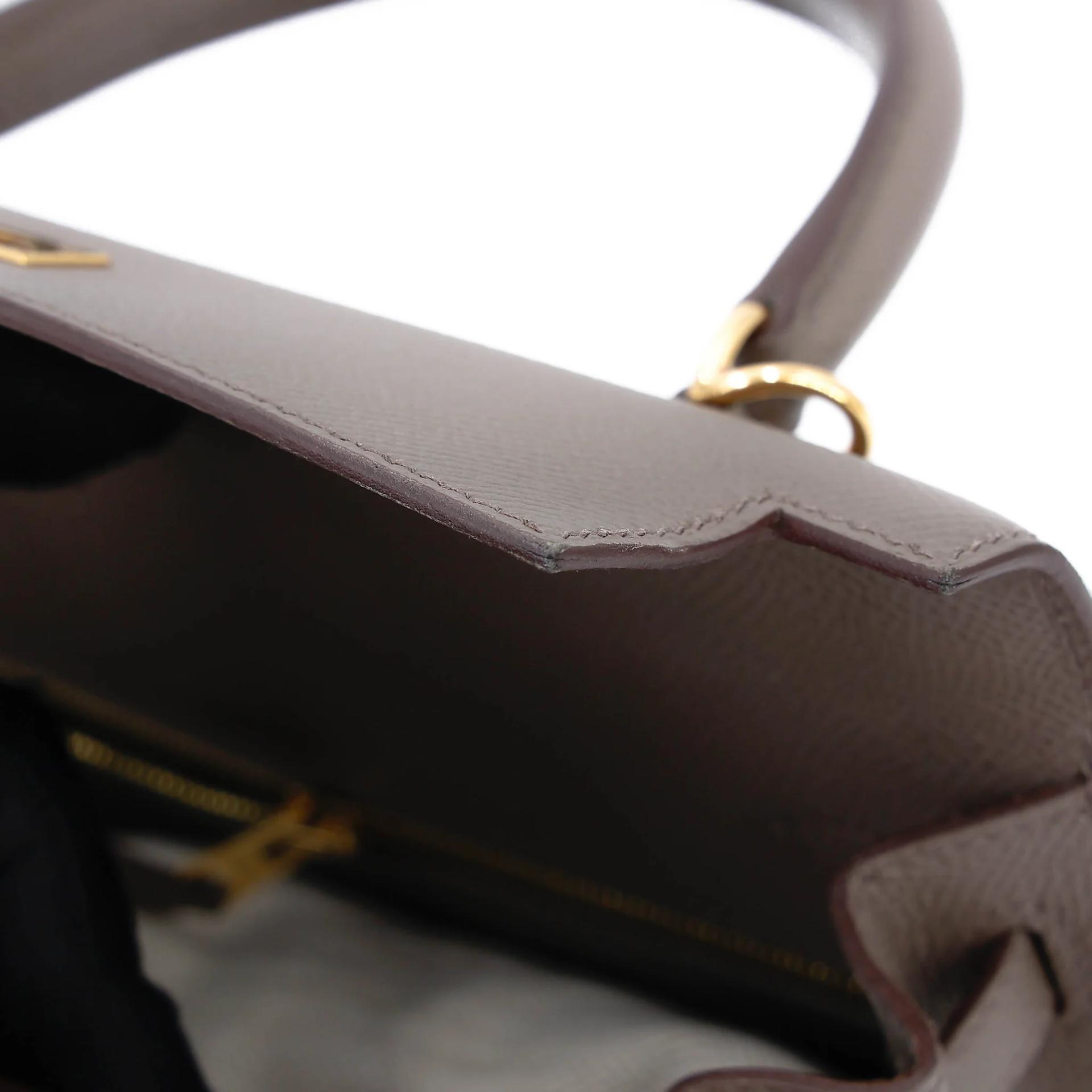 A美品 HERMÈS 愛馬仕 Kelly 25 外縫 8F 錫器灰 Etain Epsom牛皮 金扣 Y刻 2020年 - 22