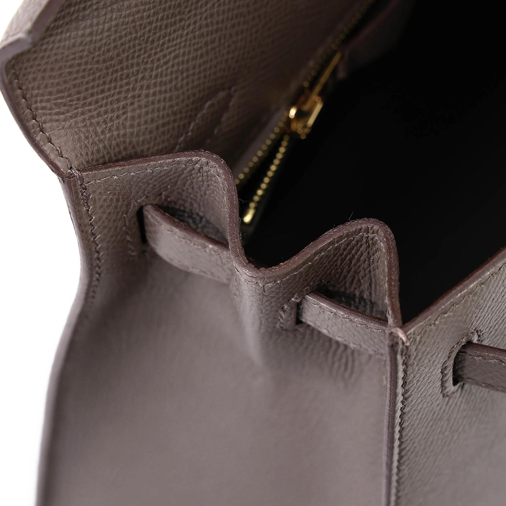 A美品 HERMÈS 愛馬仕 Kelly 25 外縫 8F 錫器灰 Etain Epsom牛皮 金扣 Y刻 2020年 - 31