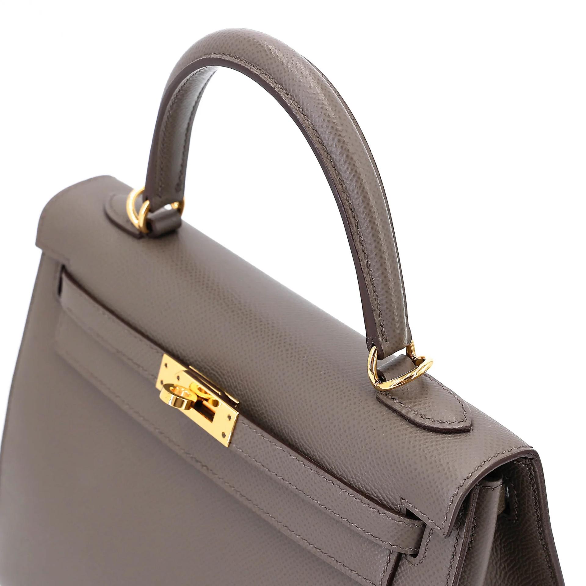 A美品 HERMÈS 愛馬仕 Kelly 25 外縫 8F 錫器灰 Etain Epsom牛皮 金扣 Y刻 2020年 - 3