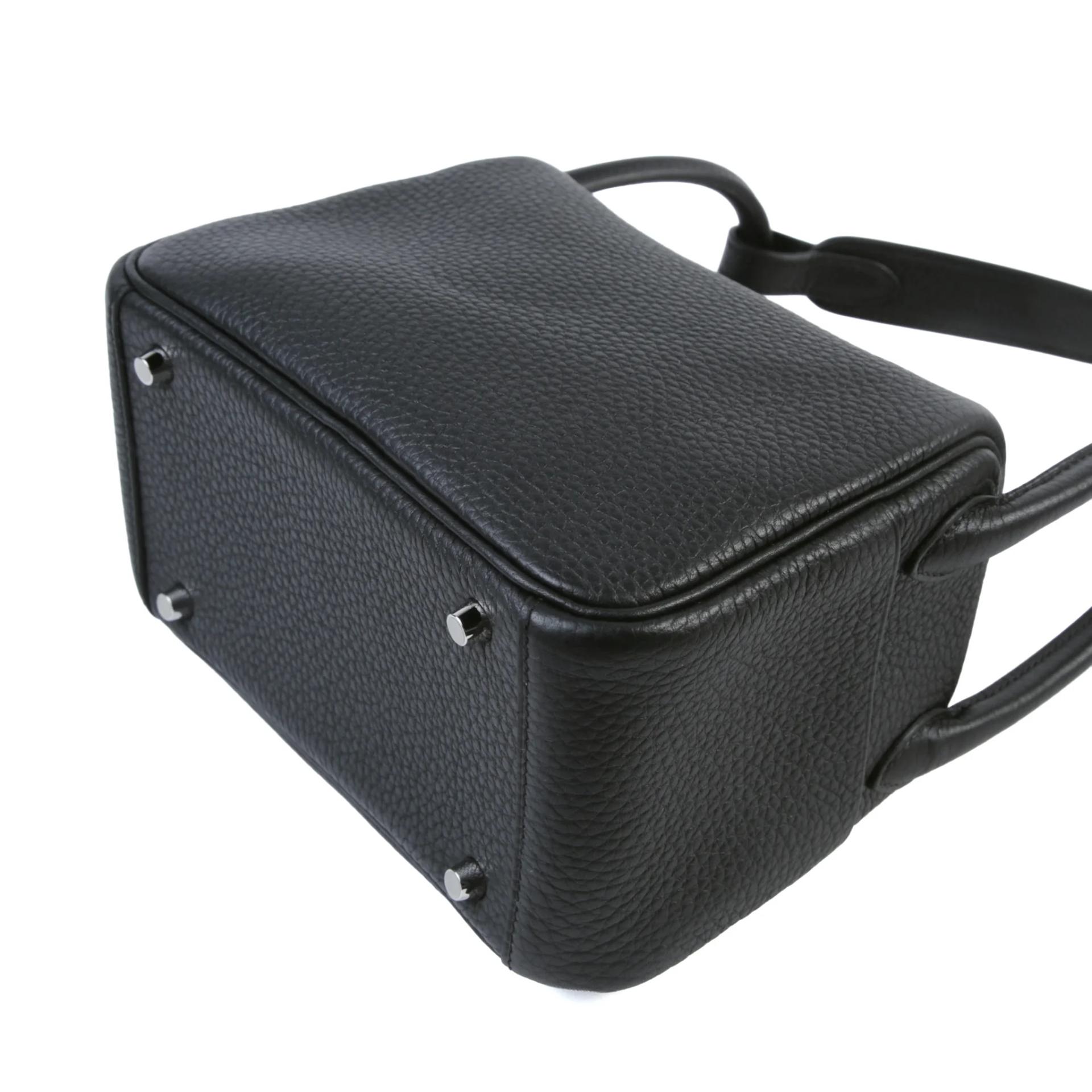 全新 HERMÈS 愛馬仕 Mini Lindy 89 黑色 Noir (Black) Clemence小牛皮 銀扣 G刻 2026年 - 6