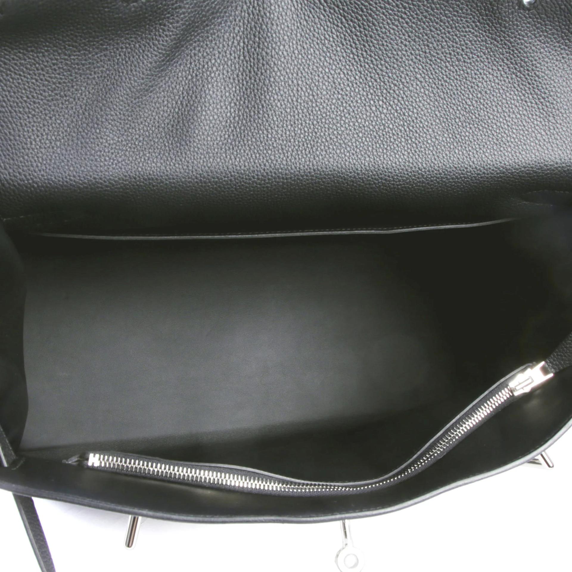 未使用保存品 HERMÈS 愛馬仕 Kelly 42 Maxi 89 黑色 Noir (Black) Togo小牛皮 銀扣 G刻 2026年 - 10