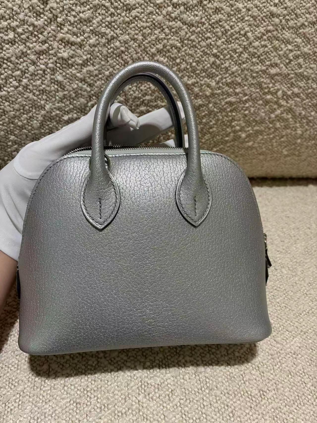 ランク N 新品 HERMÈS エルメス ボリード1923 ミニ アルジャン (05) シェーブルシャムキラ シルバー金具 G刻印 (2026) - 3