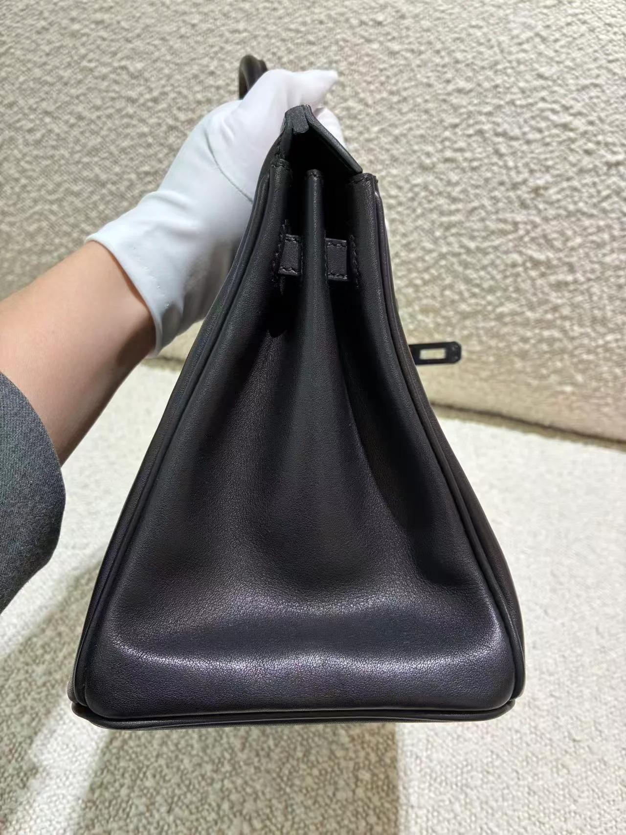 ランク NS 未使用品 HERMÈS エルメス 限定品 バーキンロック25 ブラック (89) ヴォリュプト シルバー金具 W刻印 (2024) - 14