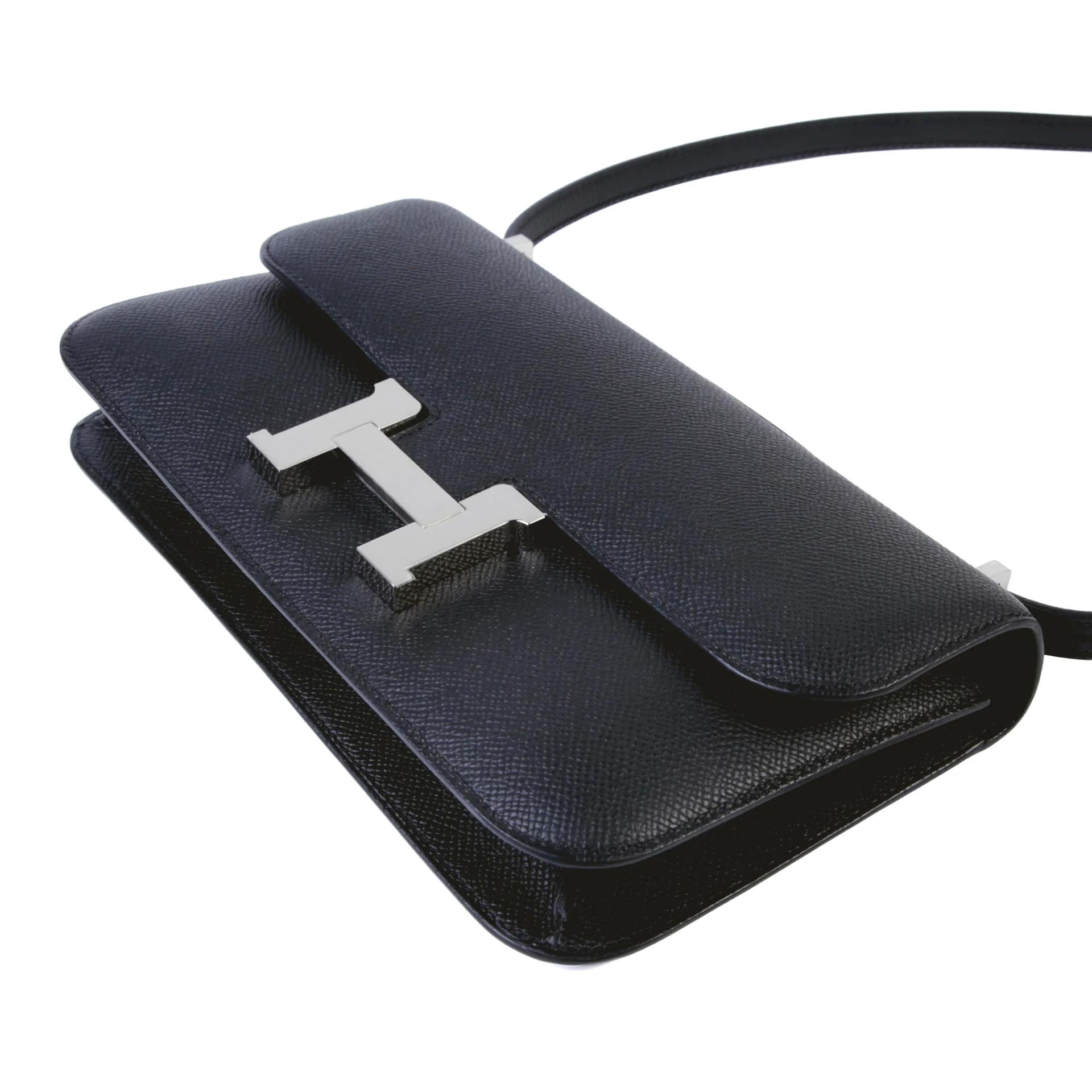 全新 HERMÈS 愛馬仕 Constance 康康 Elan 89 黑色 Noir (Black) Epsom牛皮 銀扣 K刻 2025年 - 5