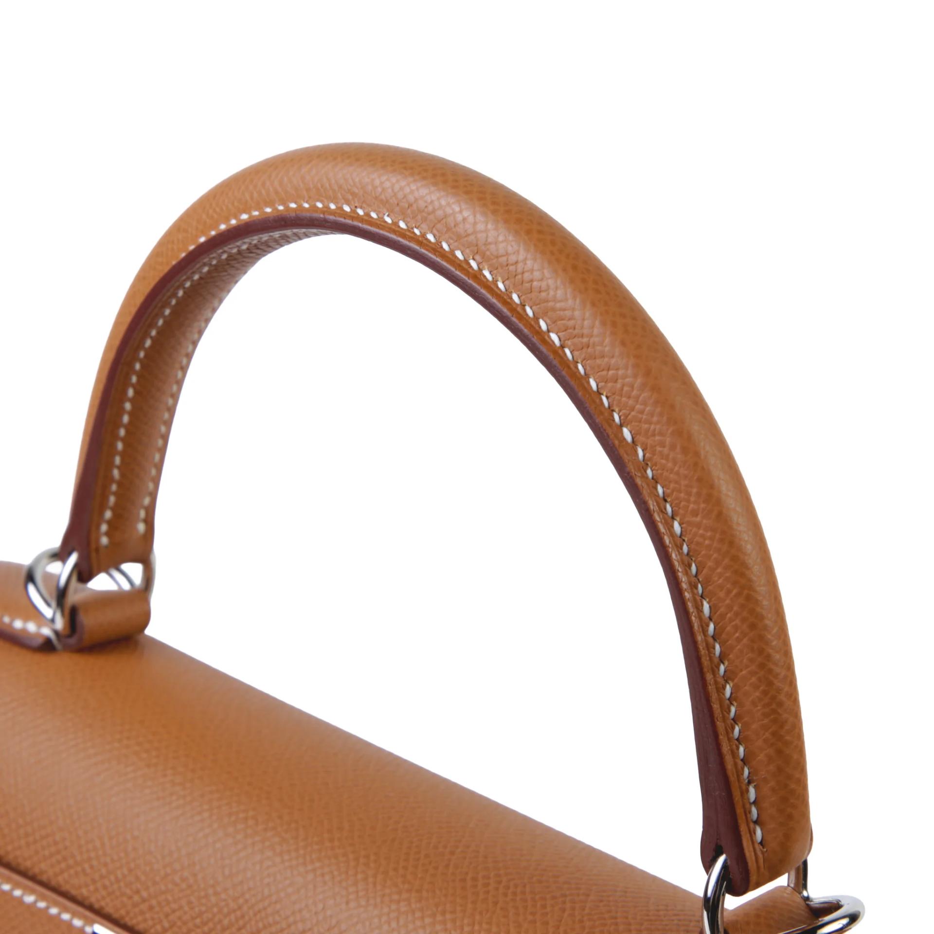 全新 HERMÈS 愛馬仕 Kelly 28 外縫 37 金棕色 Gold Epsom牛皮 銀扣 K刻 2025年 - 3