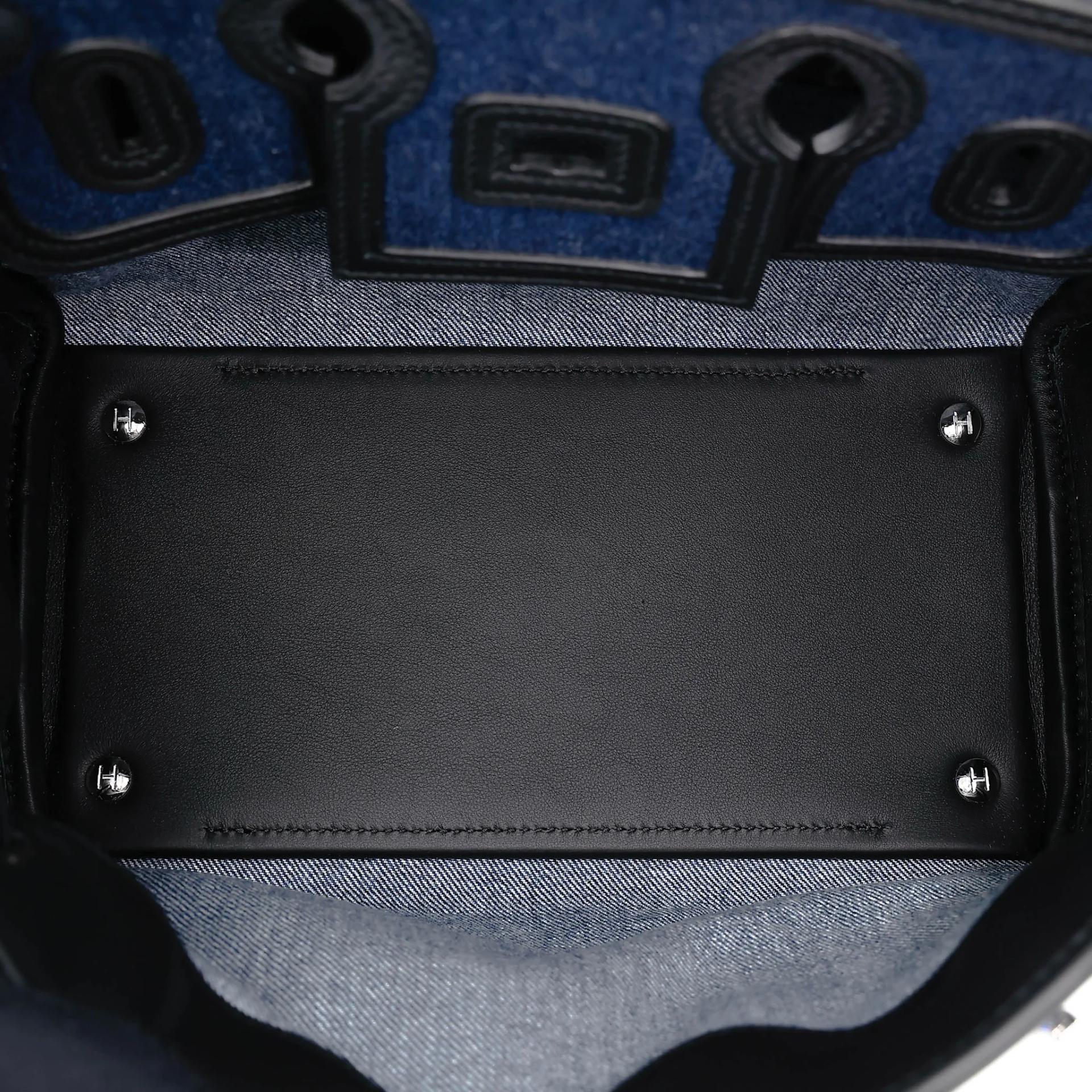 Brand New ( Rank N ) HERMÈS Limited Edition Birkin Cargo 25 Denim Noir (89) Denim Swift Palladium hardware G (2026) - 21