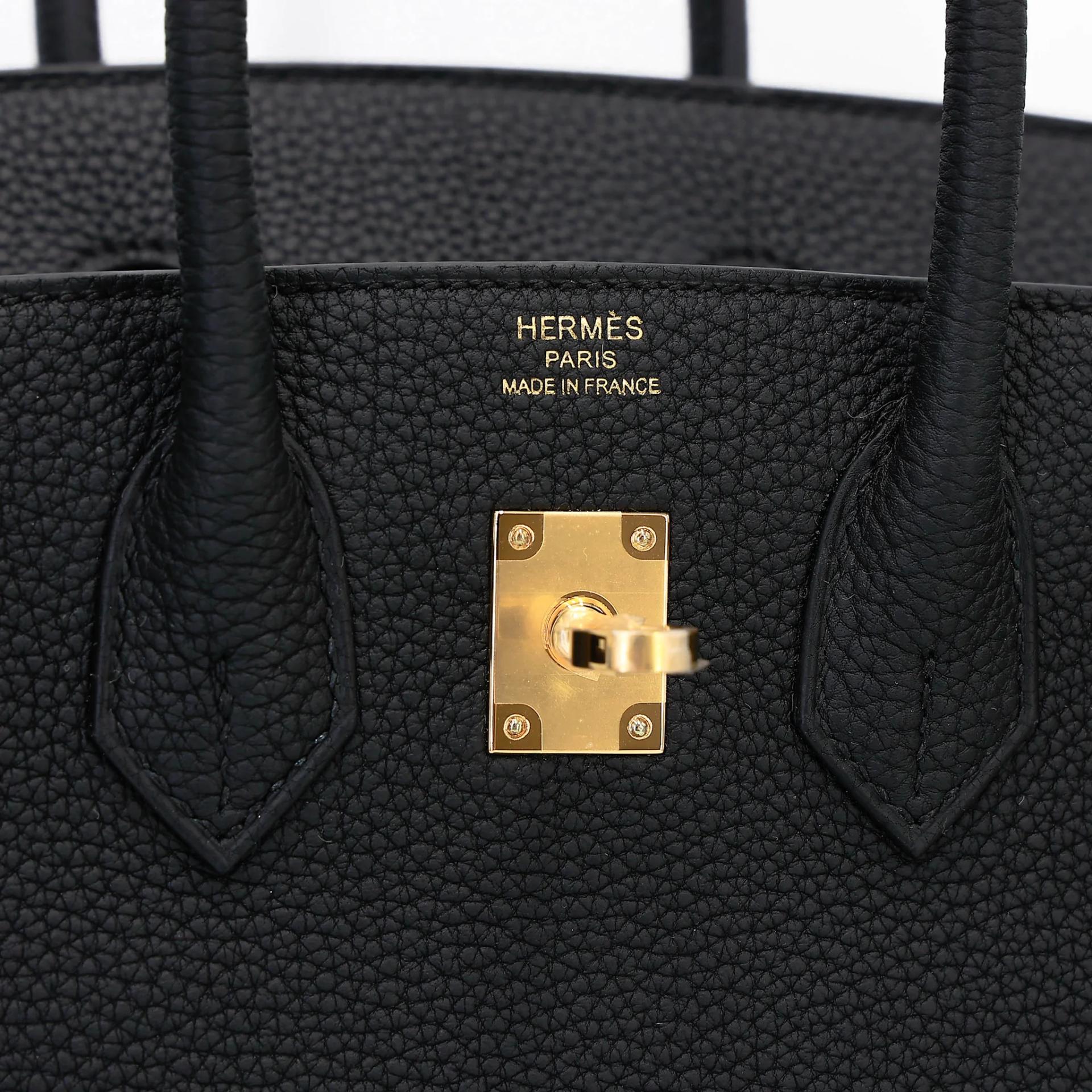 Brand New ( Rank N ) HERMÈS Birkin 25 Noir (89) Togo Gold hardware G (2026) - 10